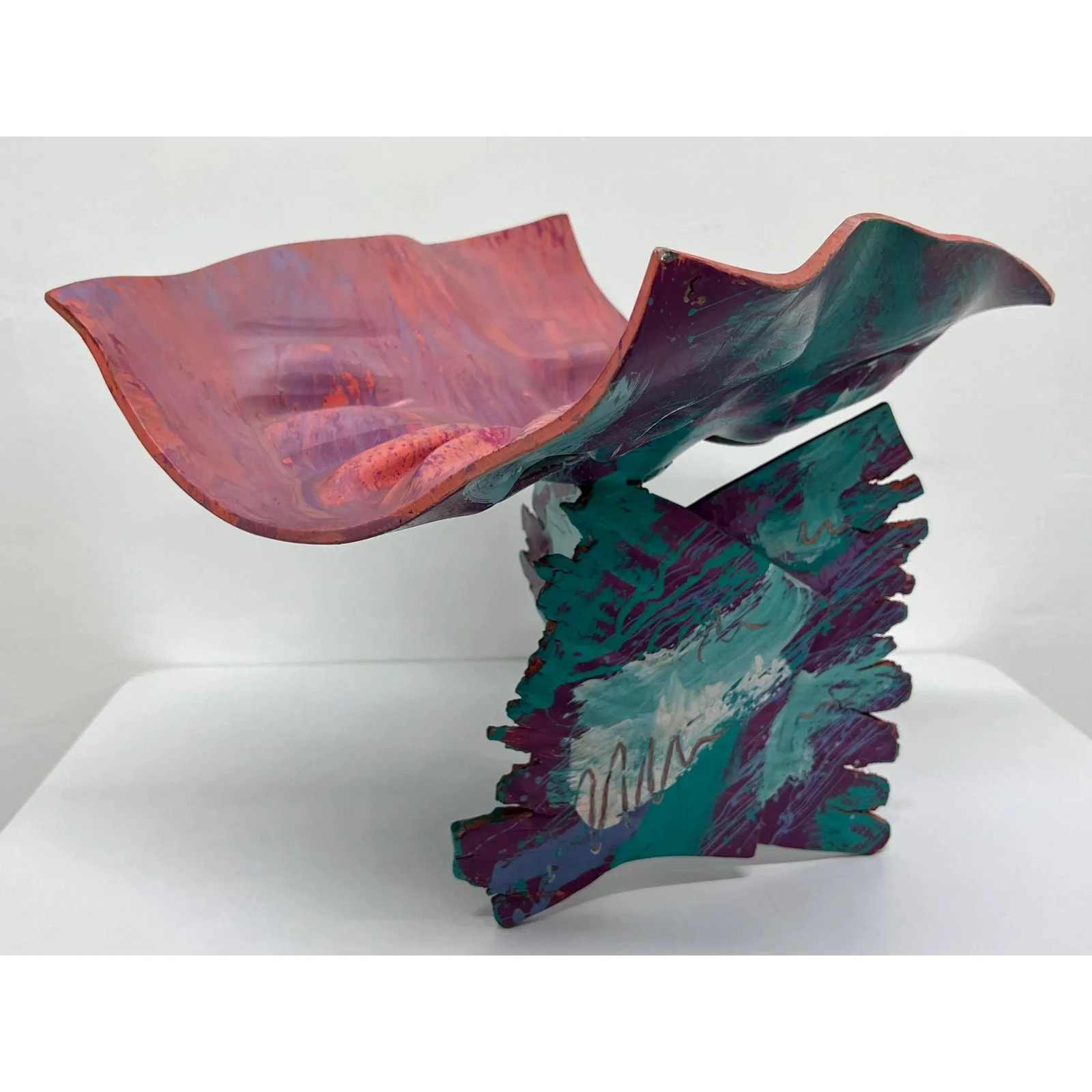 90s-modern-graffiti-art-bowl-sculpture-signed-by-artist-1990