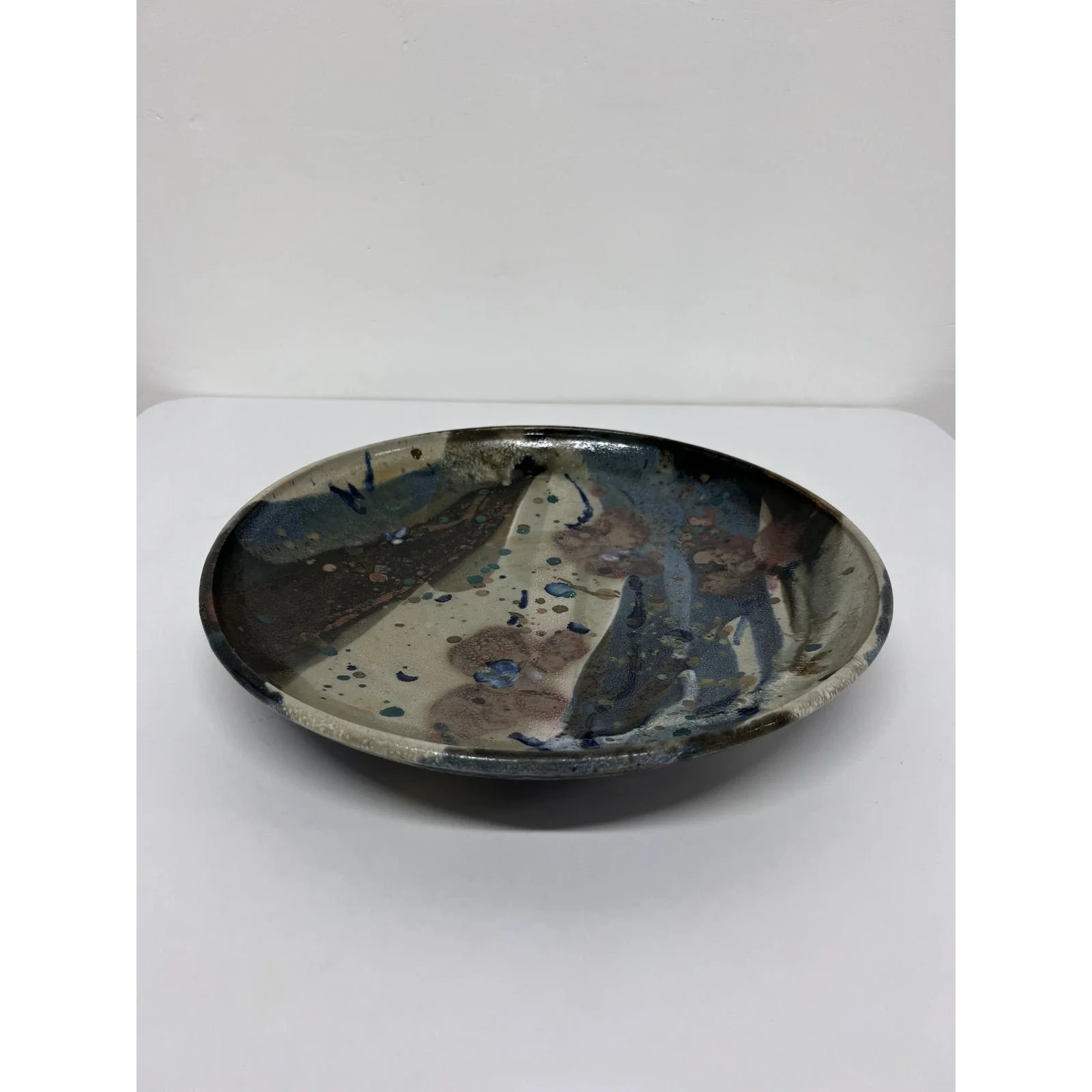 mid-century-glazed-studio-pottery-ceramic-charger-or-plate-signed-1444