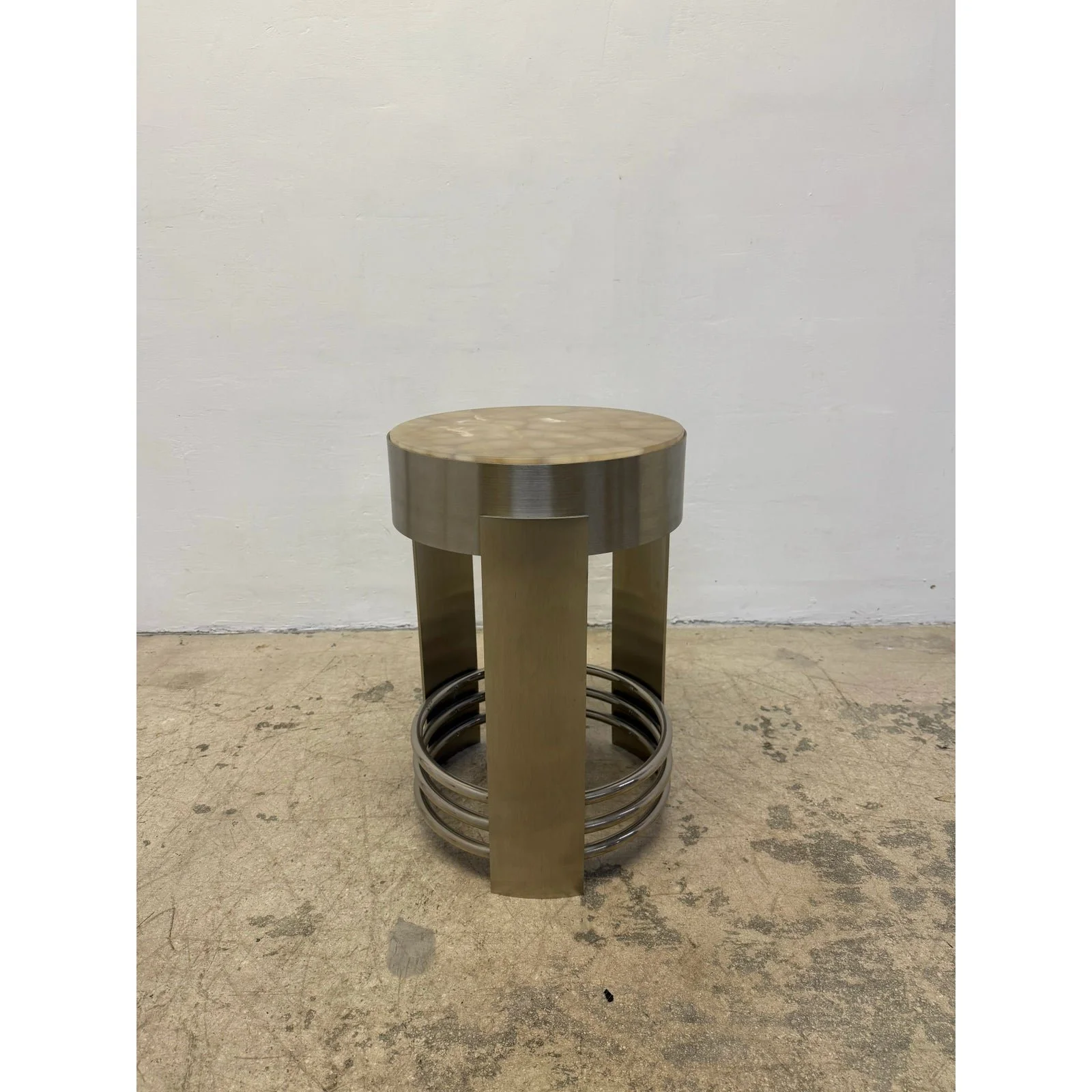 art-deco-revival-brushed-steel-and-chrome-accent-occasional-table-1980s-3537