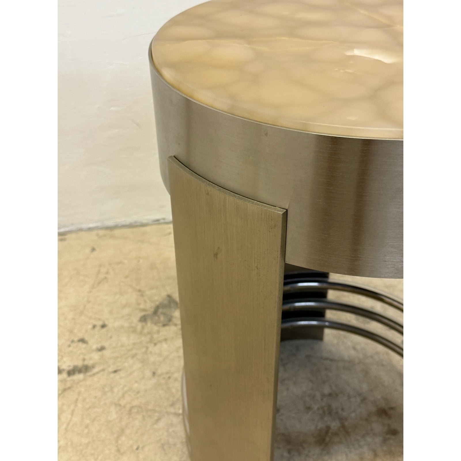 art-deco-revival-brushed-steel-and-chrome-accent-occasional-table-1980