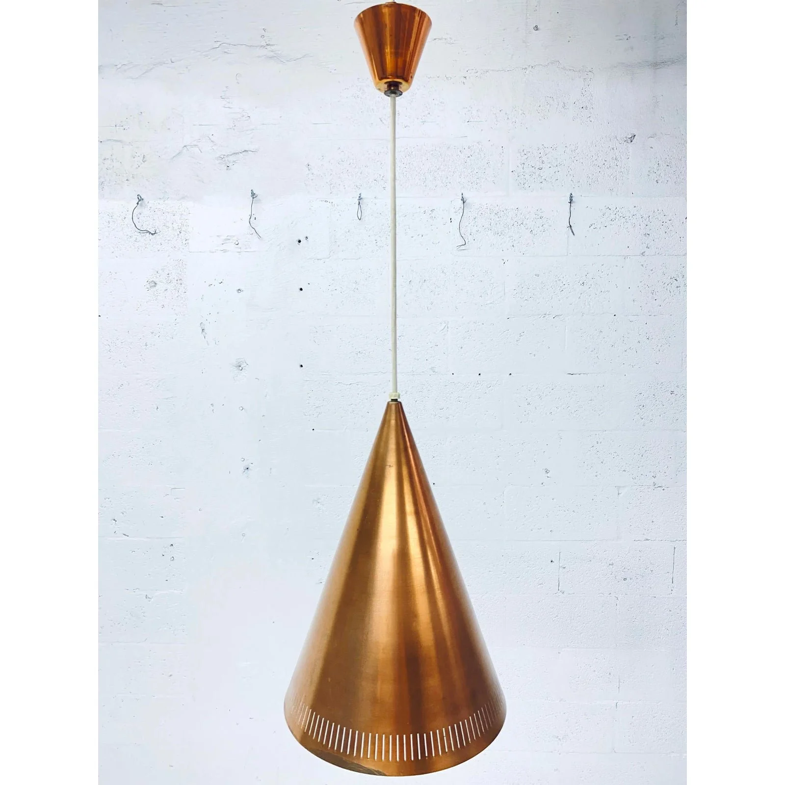 mid-century-danish-modern-copper-cone-pendant-ceiling-lamp-1950