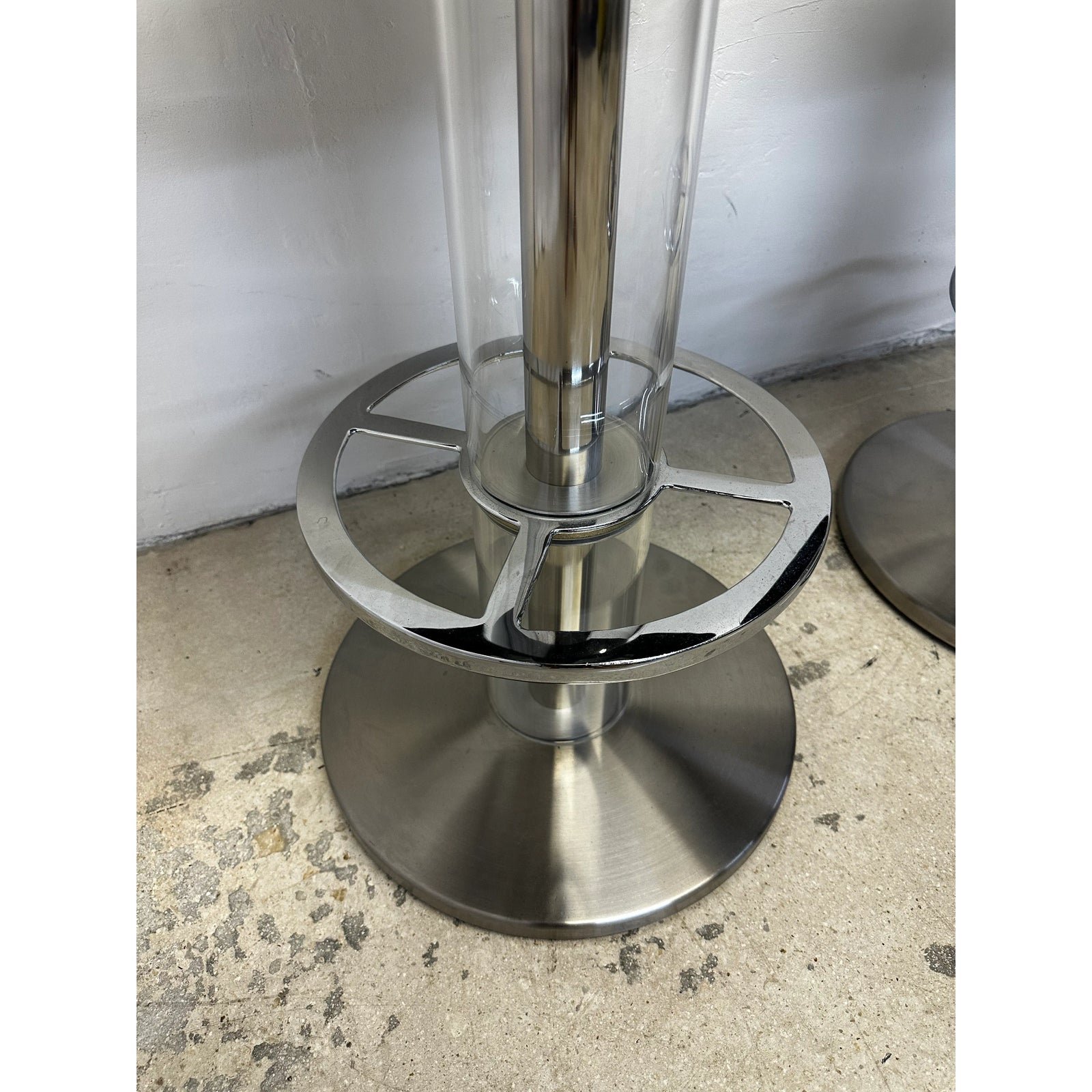 design-for-leisure-steel-and-black-ultra-suede-swivel-bar-stools-a-pair-6170