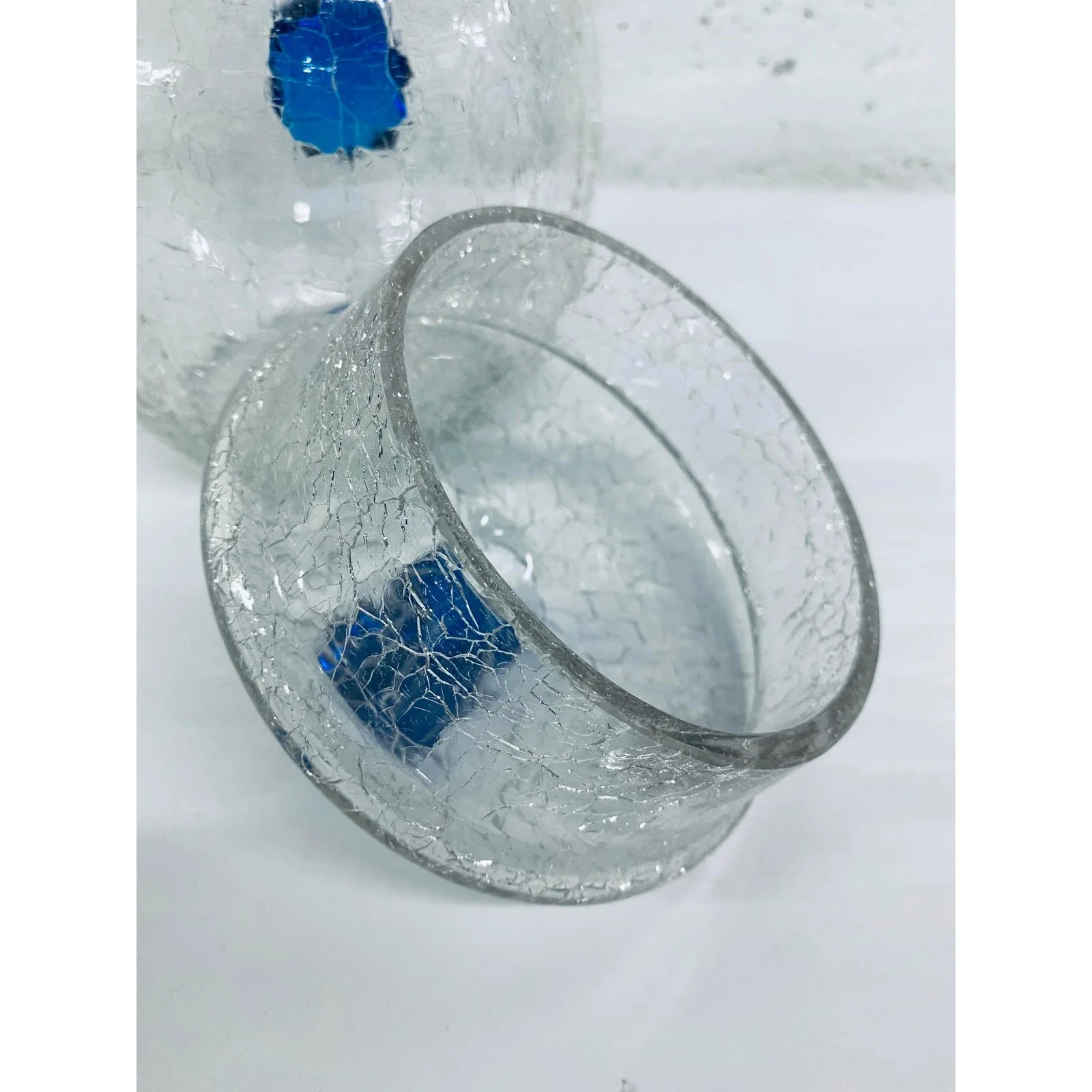 crackle-glass-pitcher-and-tumbler-set-by-morgantown-8861