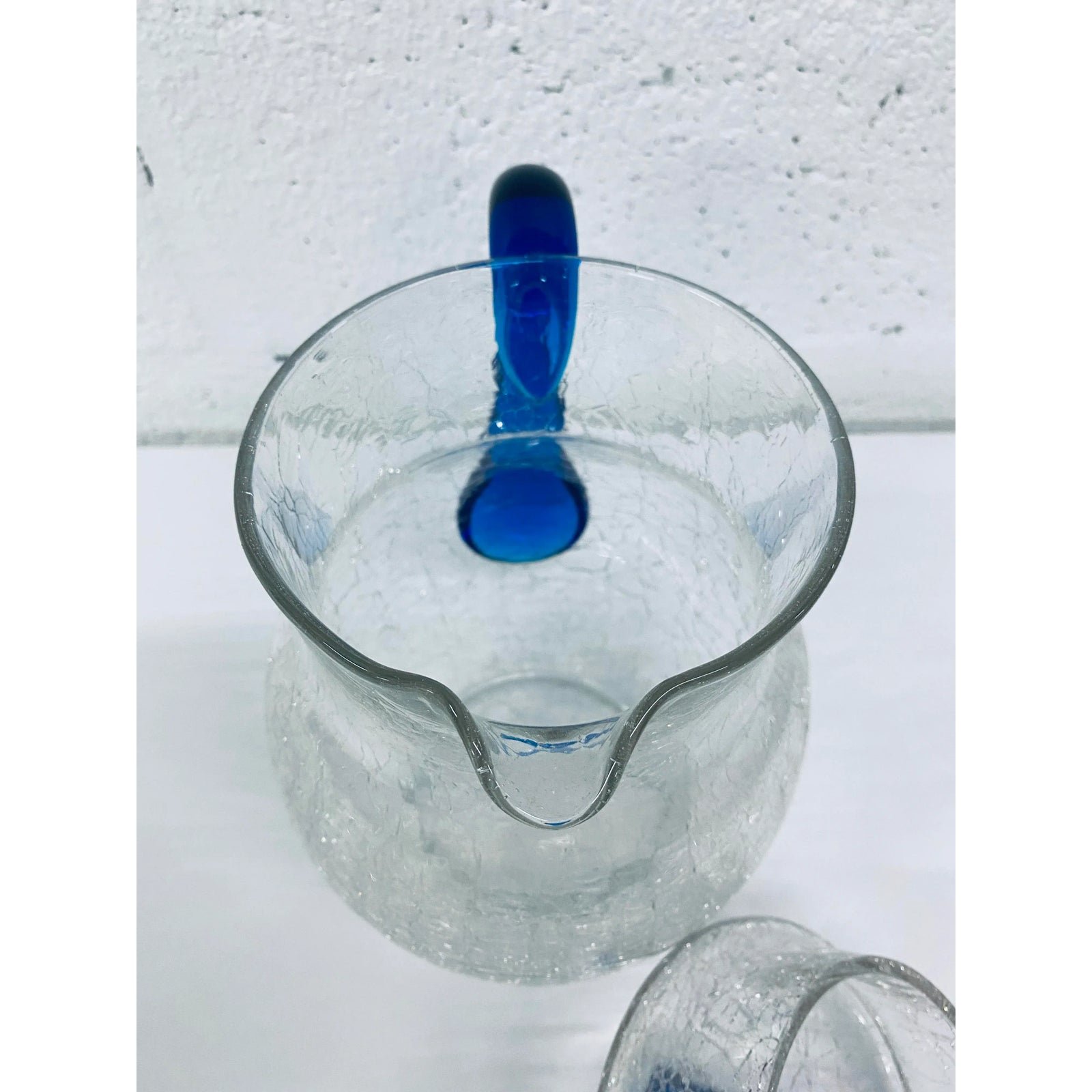 crackle-glass-pitcher-and-tumbler-set-by-morgantown-1287