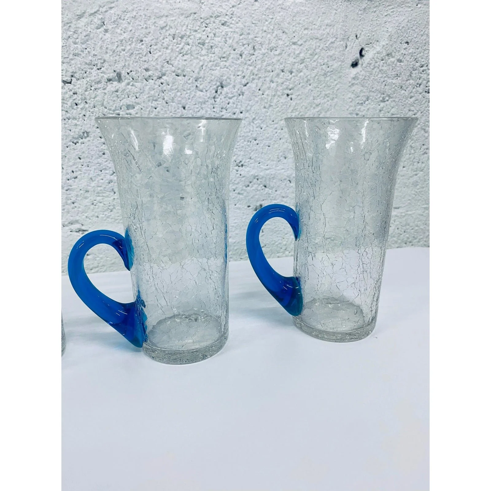 crackle-glass-pitcher-and-tumbler-set-by-morgantown-5625