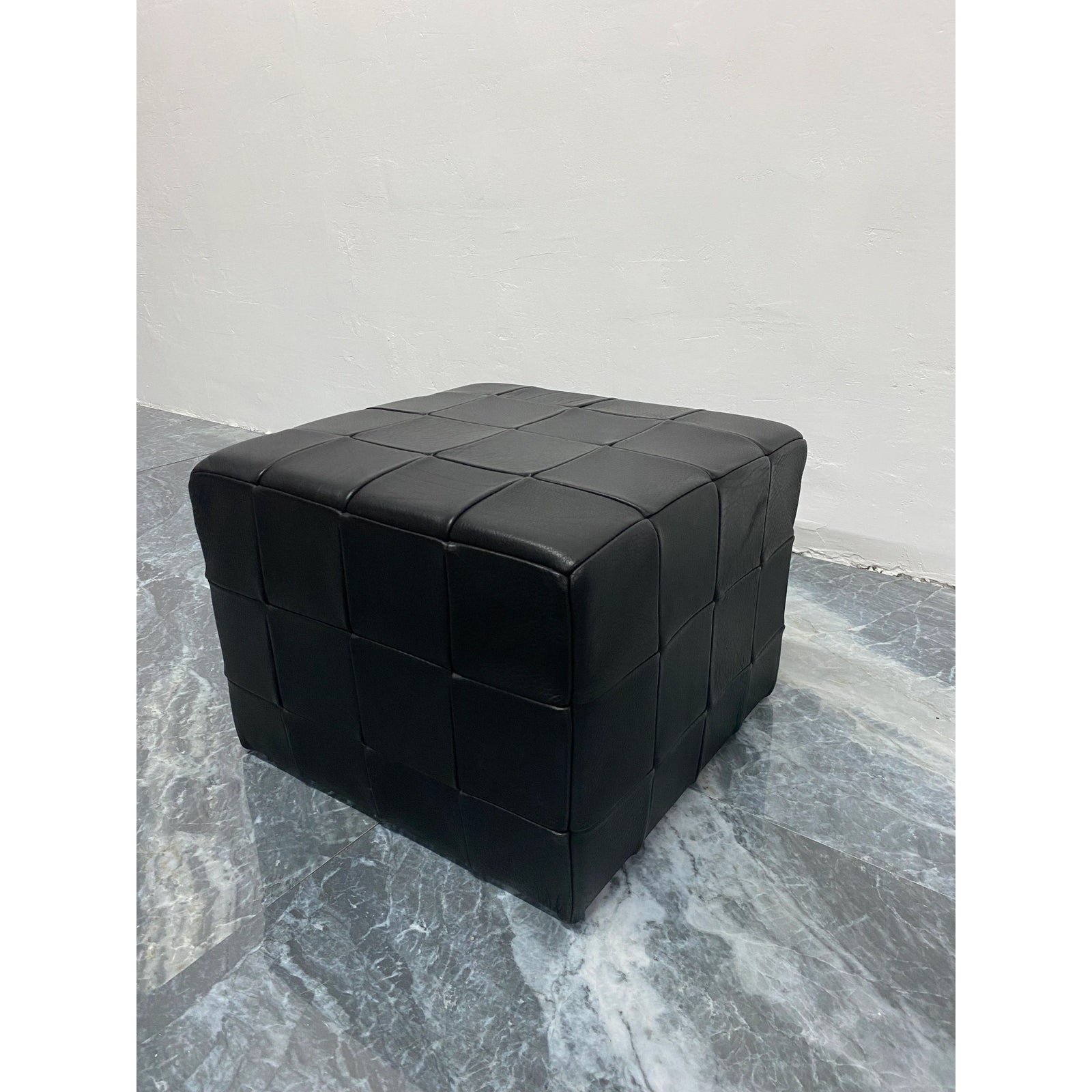 patchwork-black-leather-puff-or-ottoman-denmark-1970