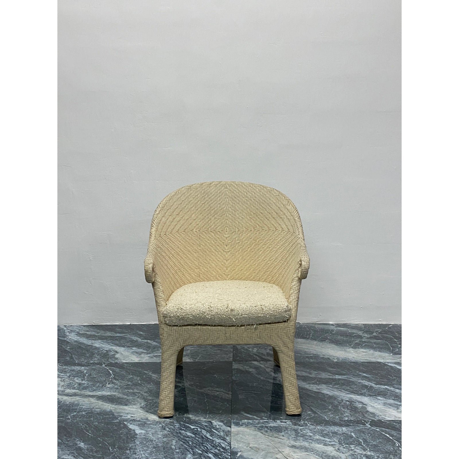 cream-woven-leather-arm-chair-with-original-boucle-cushioned-seat-6406
