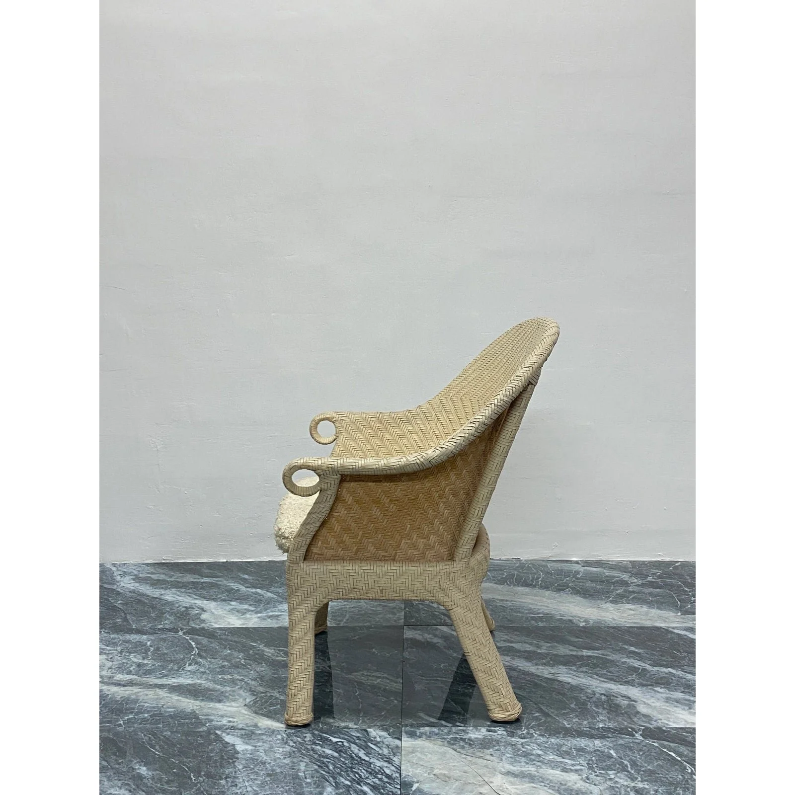 cream-woven-leather-arm-chair-with-original-boucle-cushioned-seat-3774