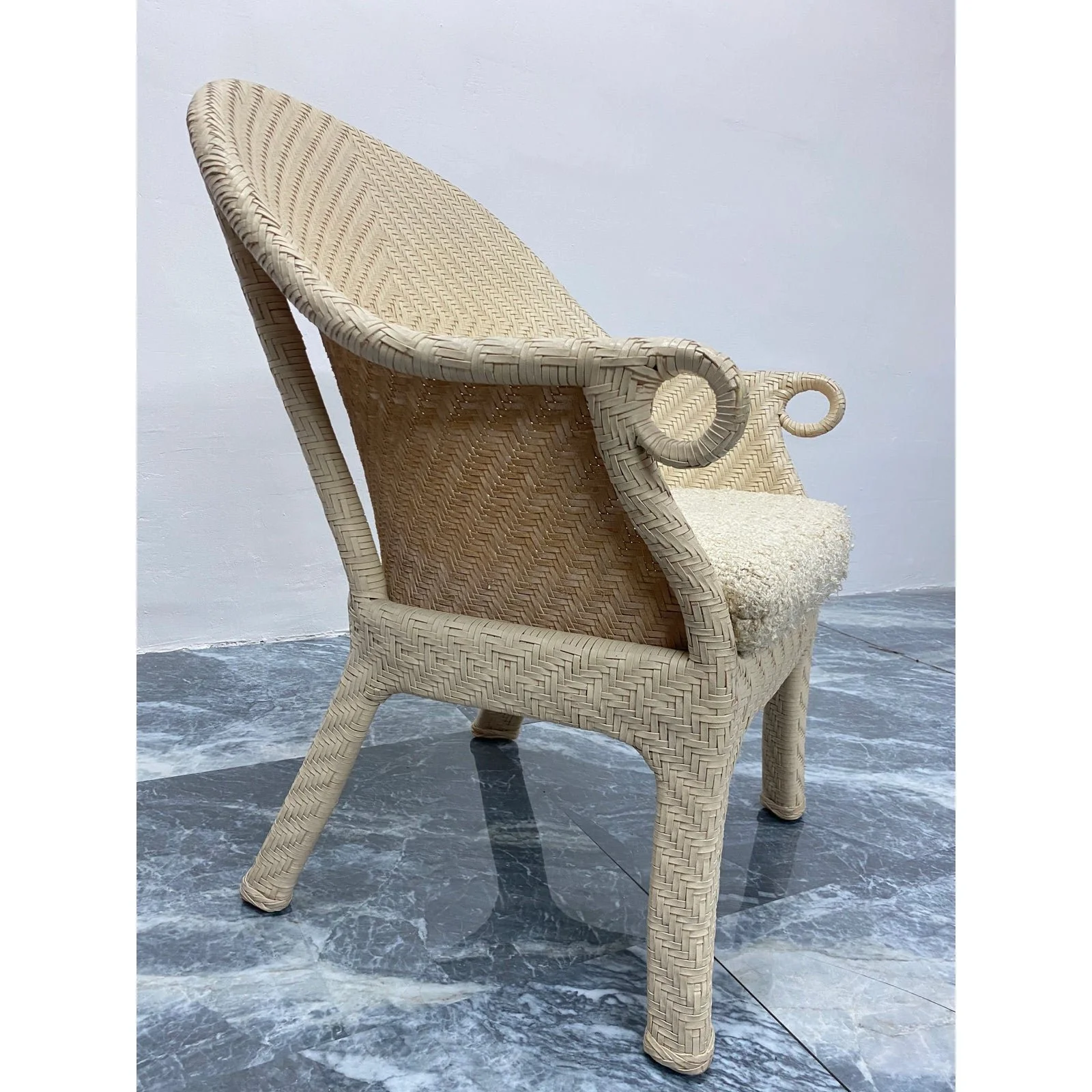 cream-woven-leather-arm-chair-with-original-boucle-cushioned-seat-9333