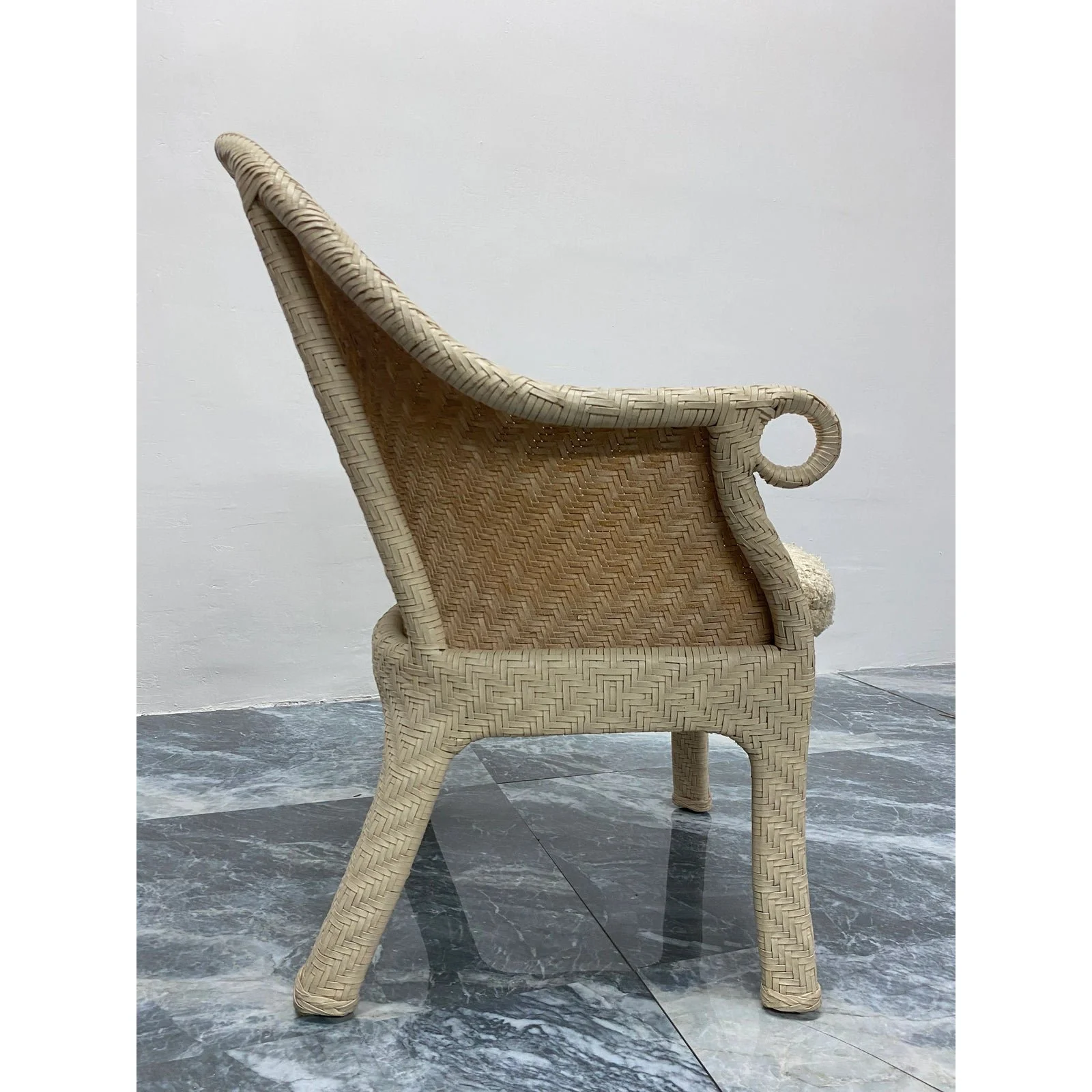 cream-woven-leather-arm-chair-with-original-boucle-cushioned-seat-4776