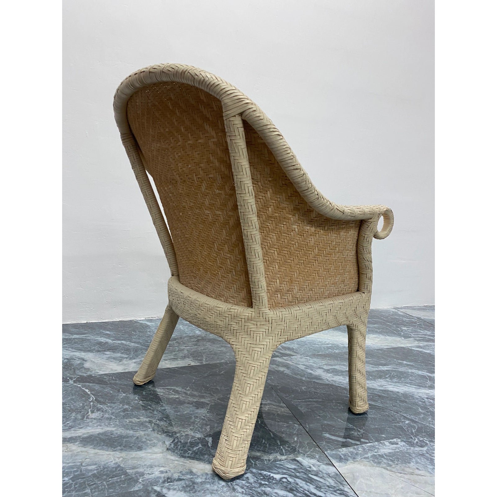 cream-woven-leather-arm-chair-with-original-boucle-cushioned-seat-1902