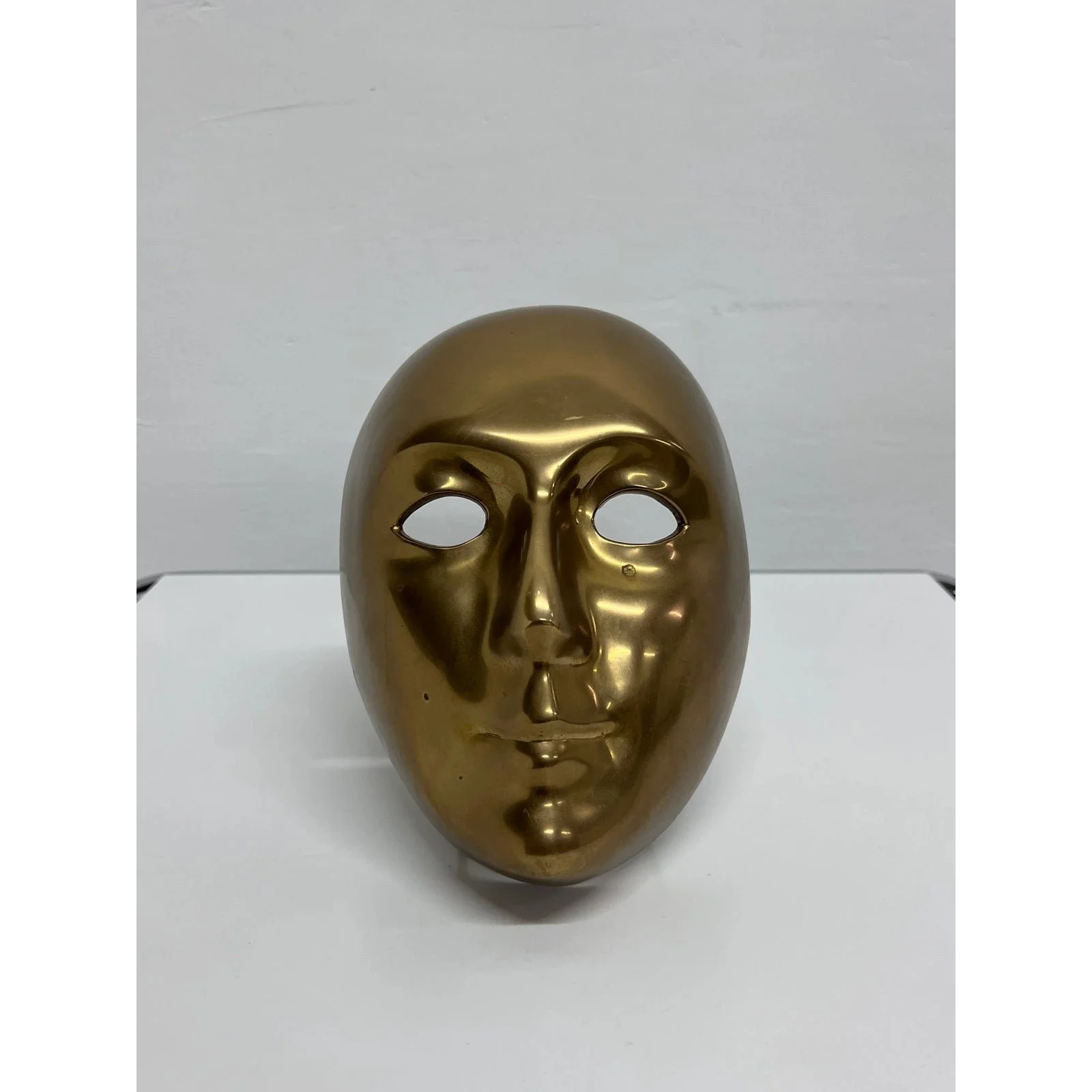 polished-bronze-venetian-mask-sculpture-by-volere-1994-9477