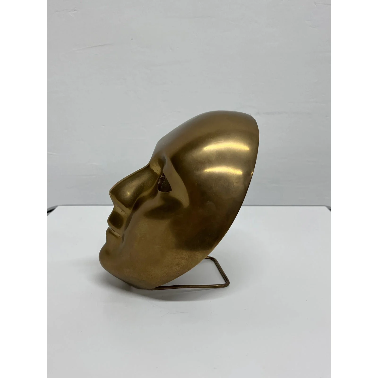 polished-bronze-venetian-mask-sculpture-by-volere-1994-3474