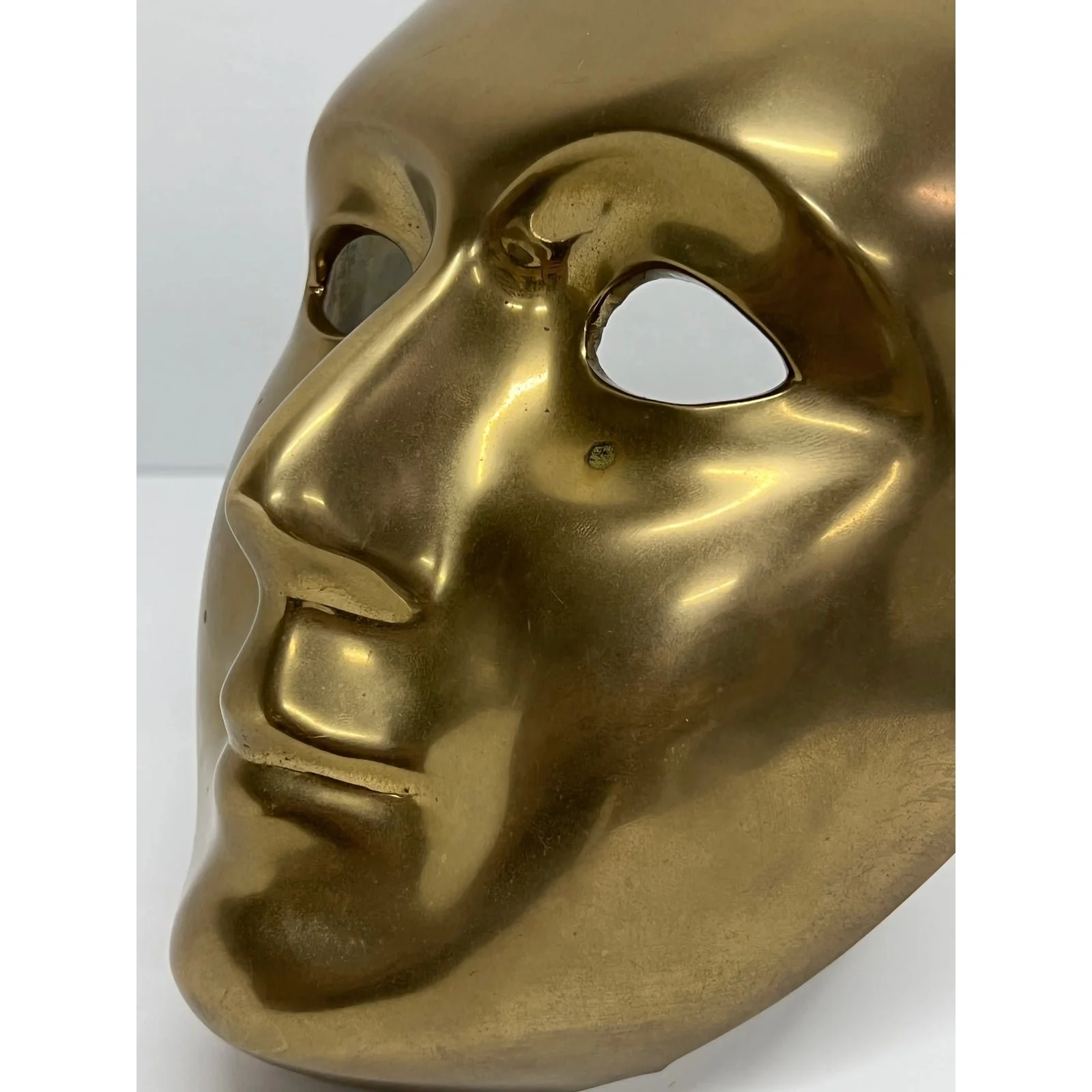 polished-bronze-venetian-mask-sculpture-by-volere-1994-1241