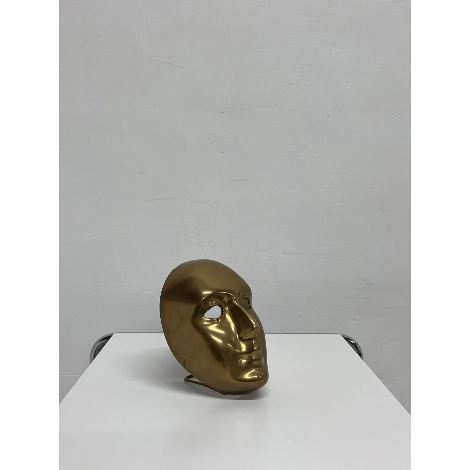 polished-bronze-venetian-mask-sculpture-by-volere-1994