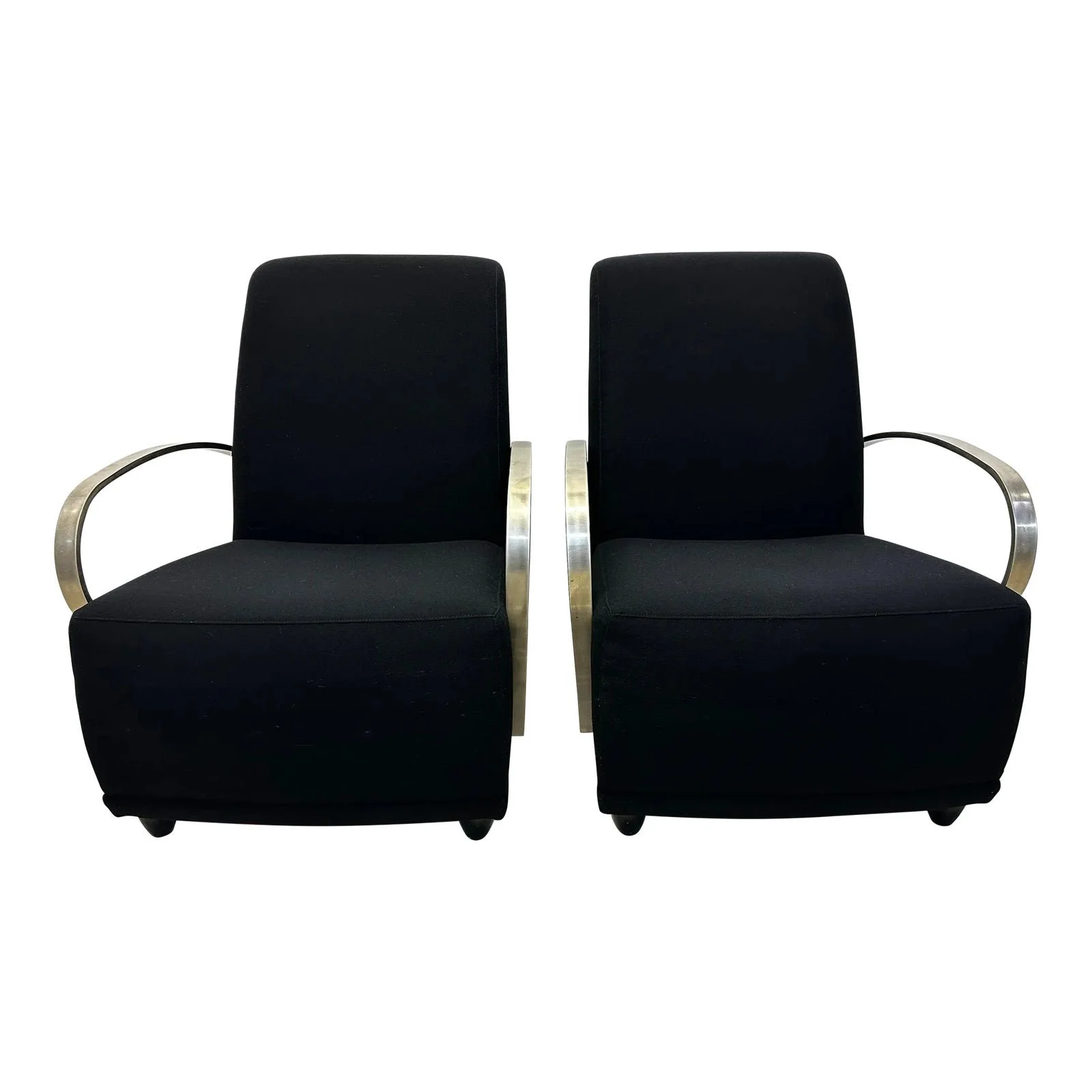 art-deco-revival-black-lounge-chairs-with-steel-arms-by-directional-a-pair-3066