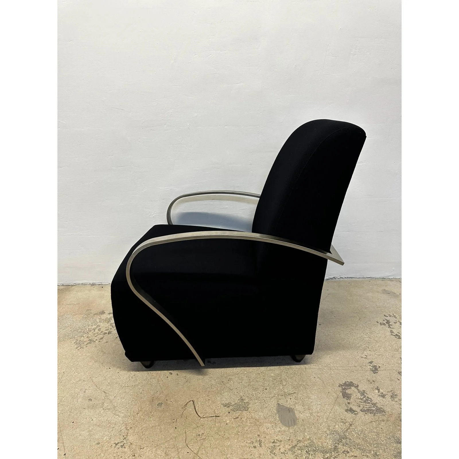 art-deco-revival-black-lounge-chairs-with-steel-arms-by-directional-a-pair-3716