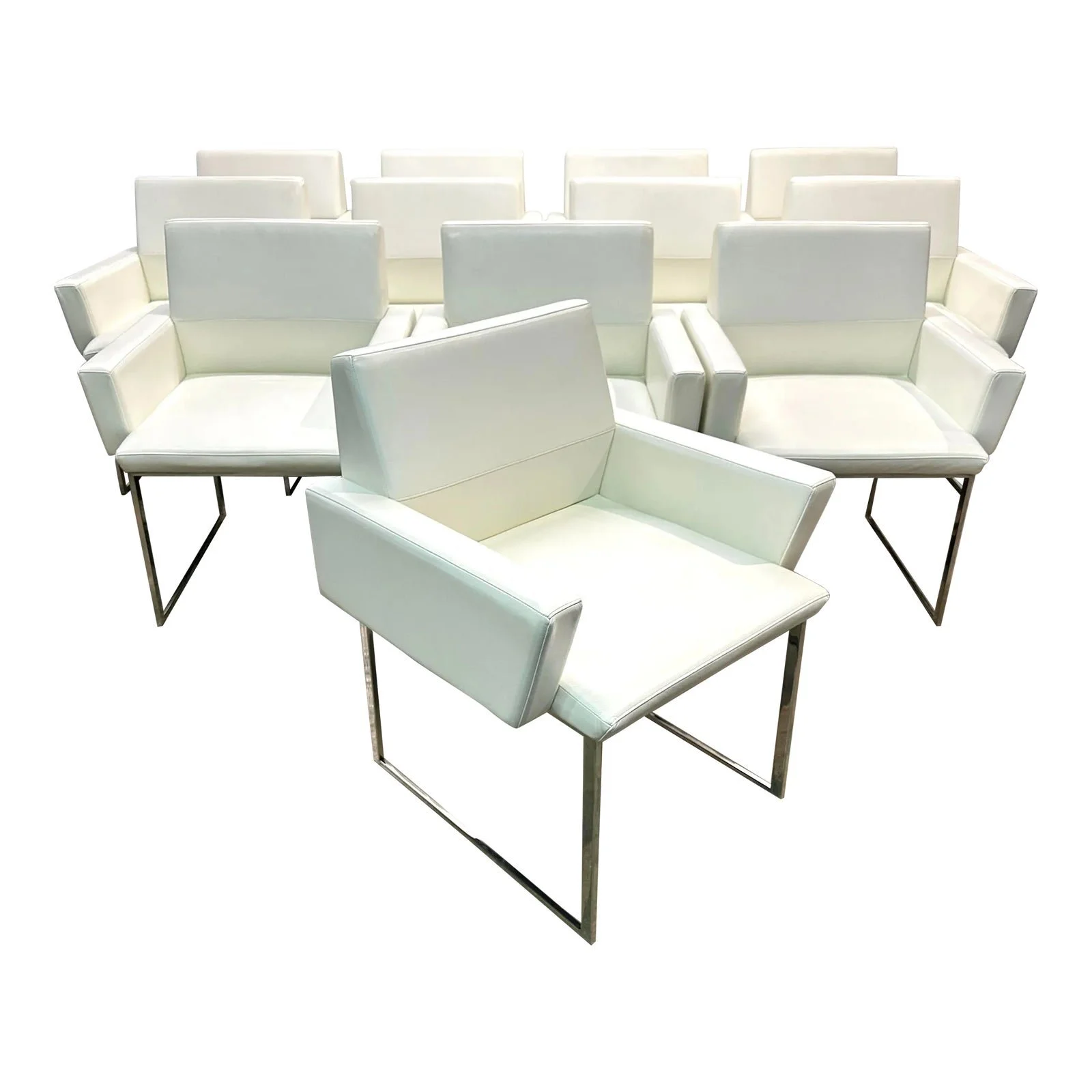 pair-of-brueton-white-naugahyde-and-chrome-frame-dining-arm-chairs-twelve-available-7714