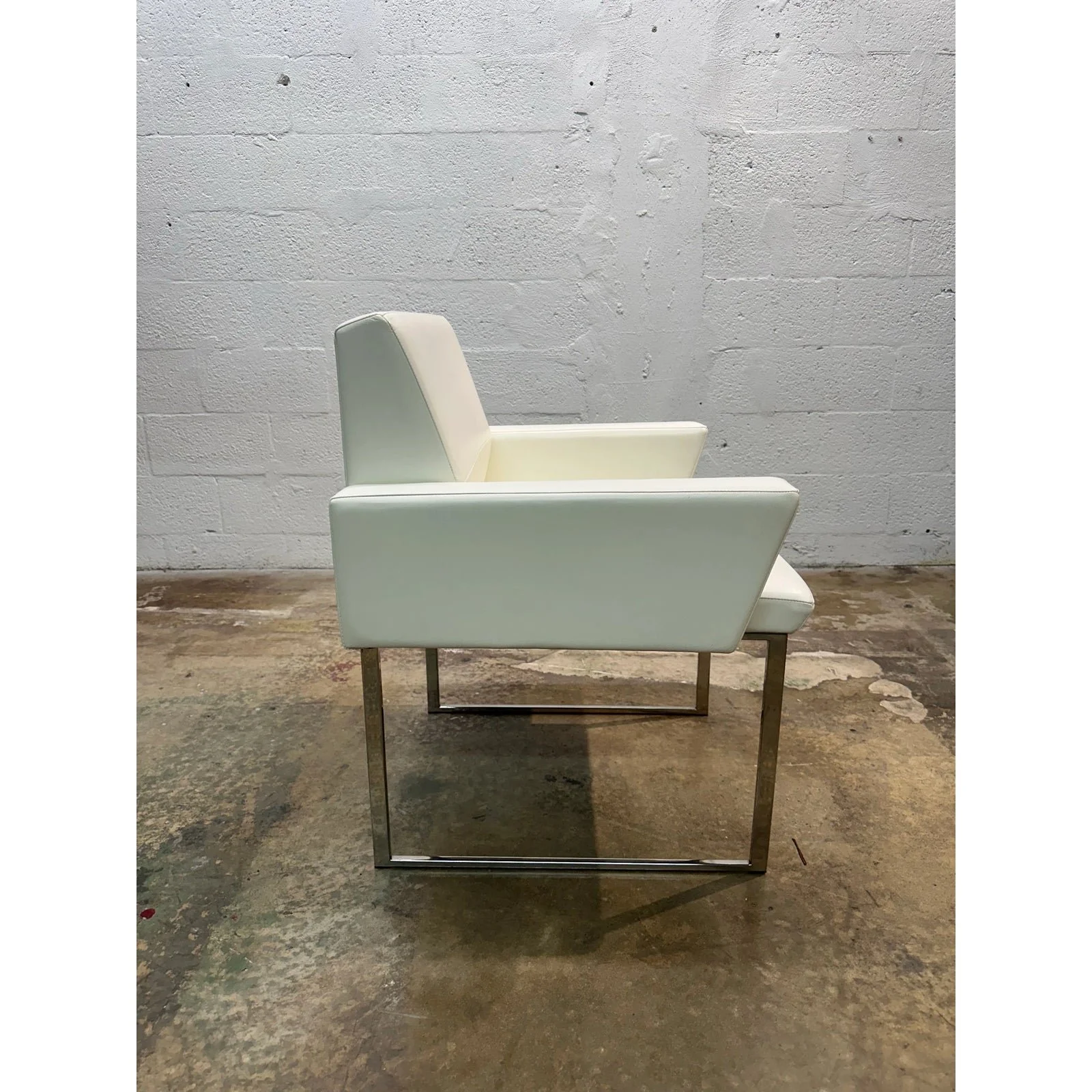 pair-of-brueton-white-naugahyde-and-chrome-frame-dining-arm-chairs-twelve-available-9494