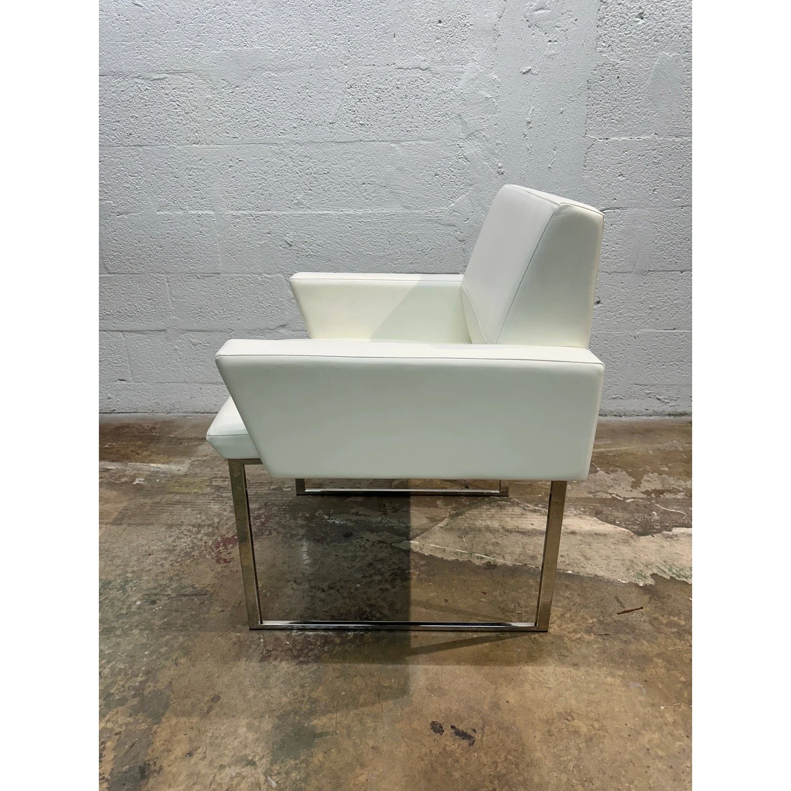 pair-of-brueton-white-naugahyde-and-chrome-frame-dining-arm-chairs-twelve-available-2650