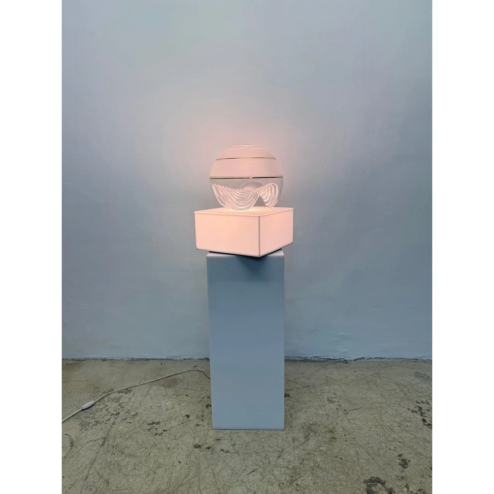 haziza-illuminated-and-motorized-rotating-white-lucite-pedestal-table-7578