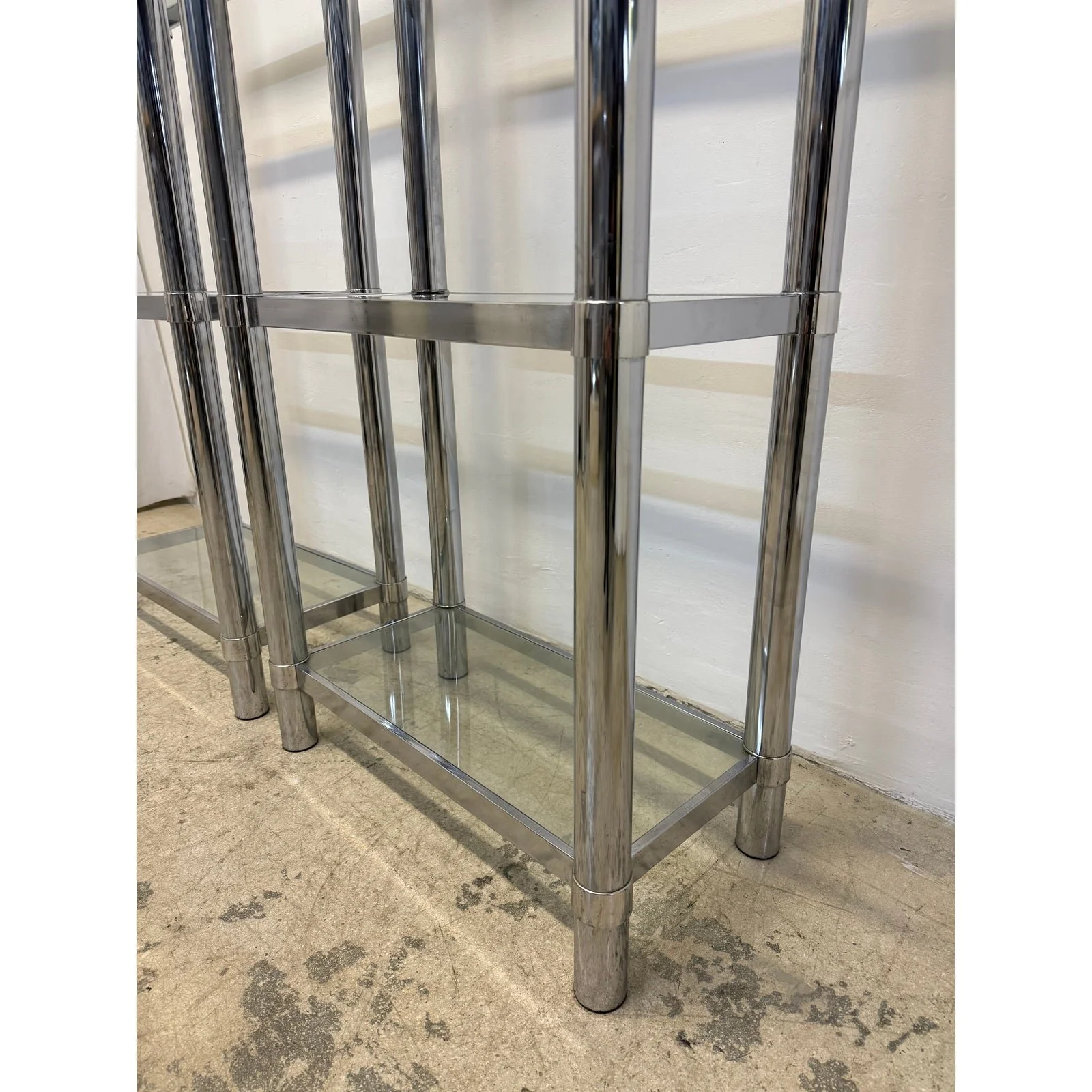 mid-century-chrome-and-glass-etageres-or-bookcases-1970