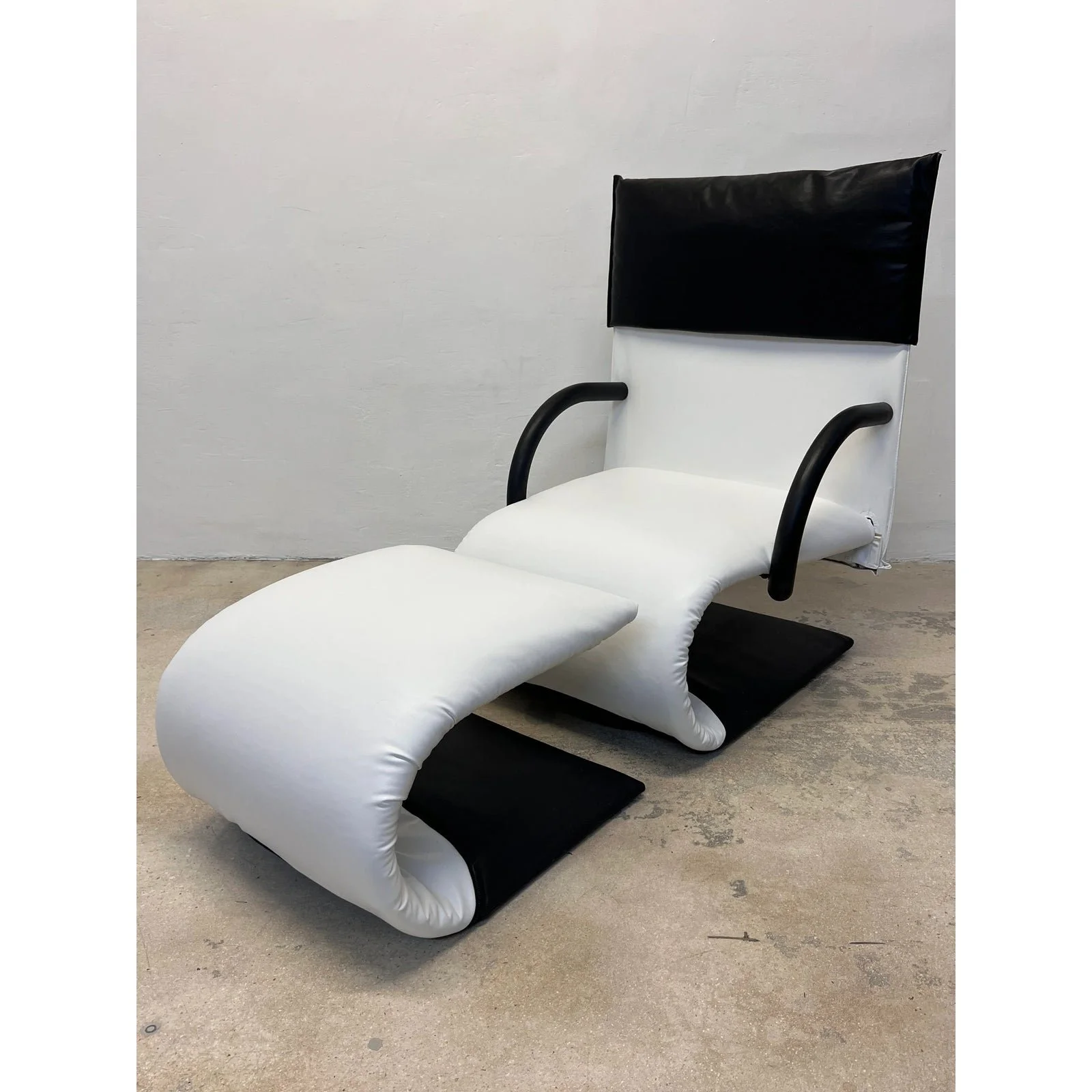 claude-brisson-postmodern-zen-lounge-chair-and-footrest-for-ligne-roset-1980