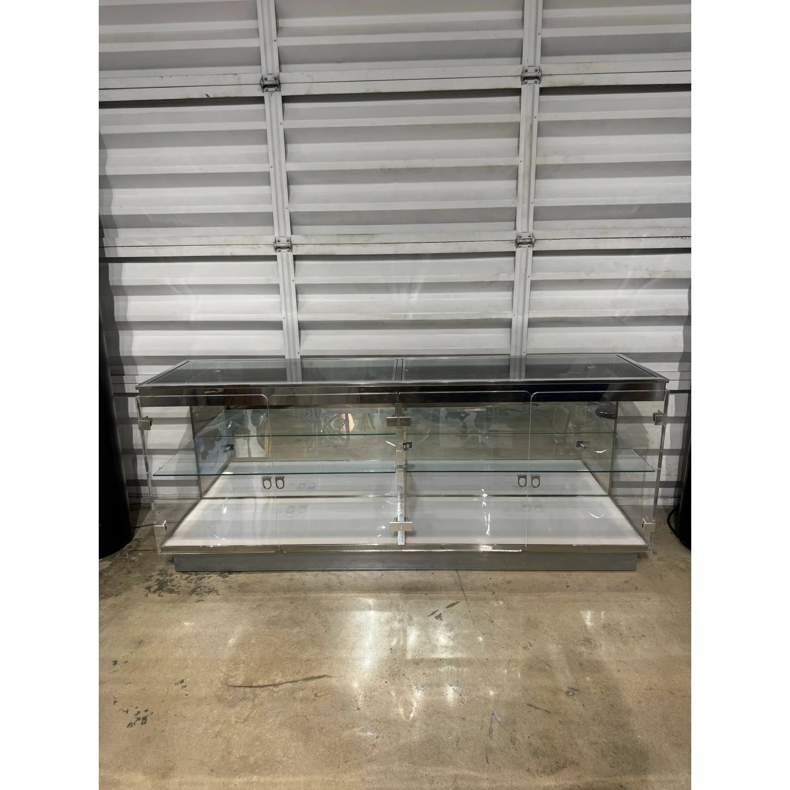 mid-century-acyclic-and-glass-light-up-display-sideboard-or-credenza-with-shelves-1970