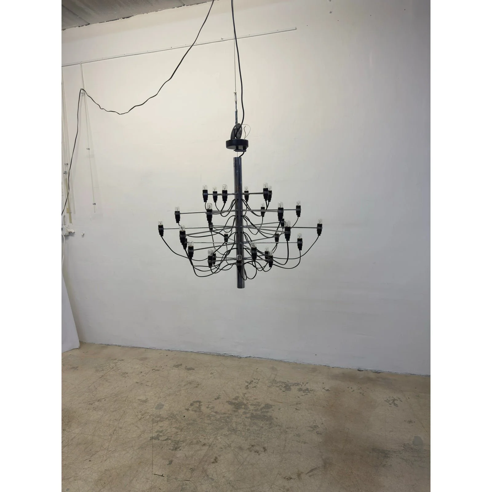 gino-sarfatti-2097-30-bulb-chrome-chandelier-for-flos-8129