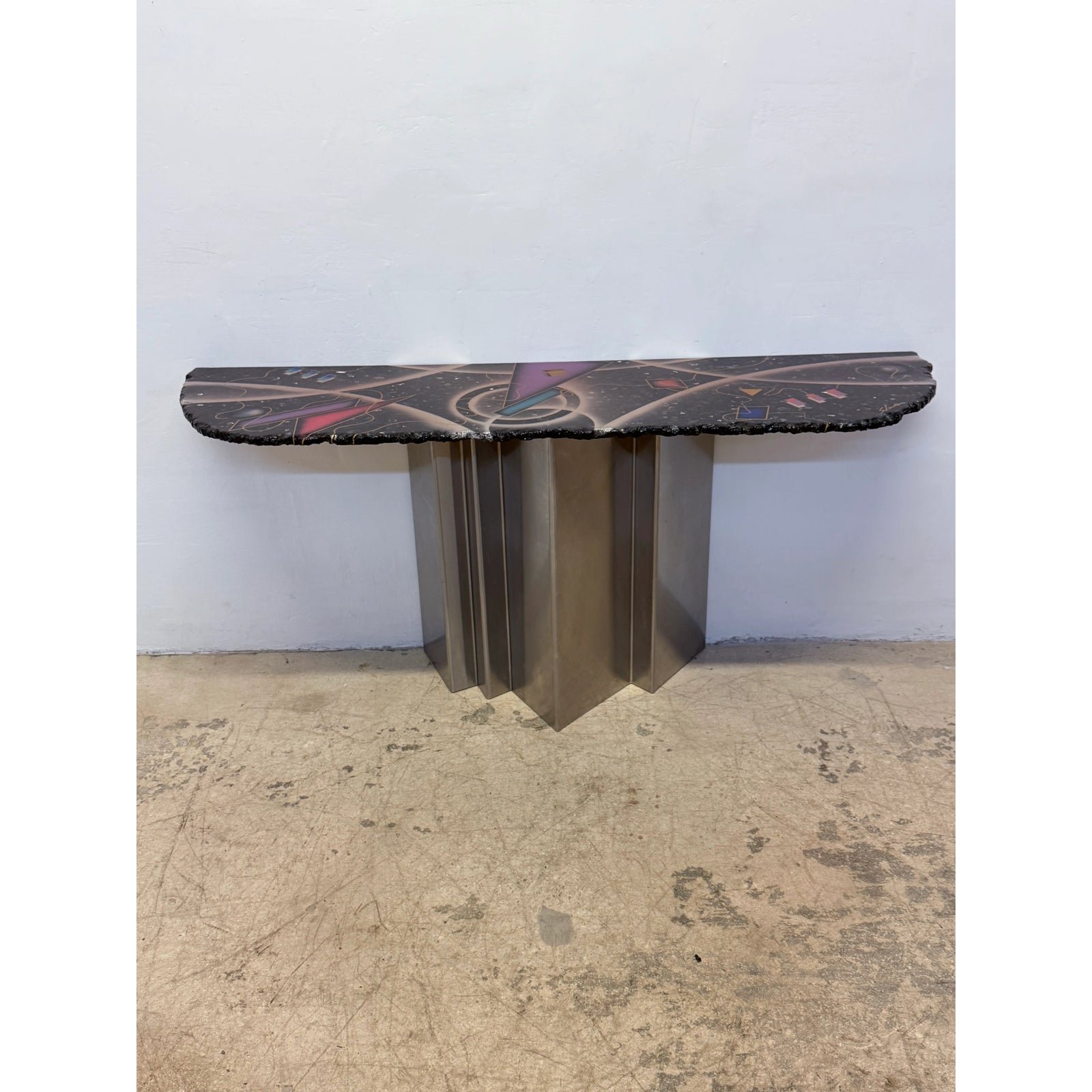greg-sheres-contemporary-studio-crafted-steel-and-granite-top-console-table-9463