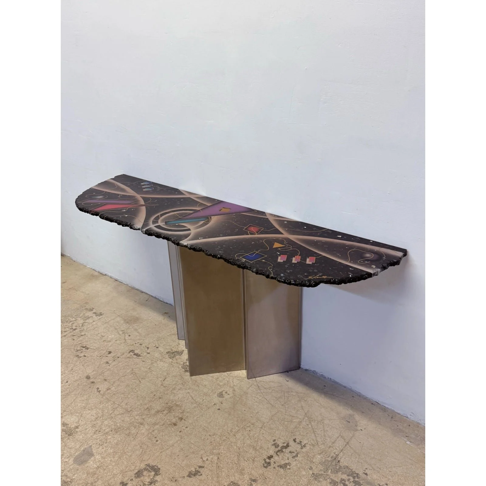 greg-sheres-contemporary-studio-crafted-steel-and-granite-top-console-table-9053