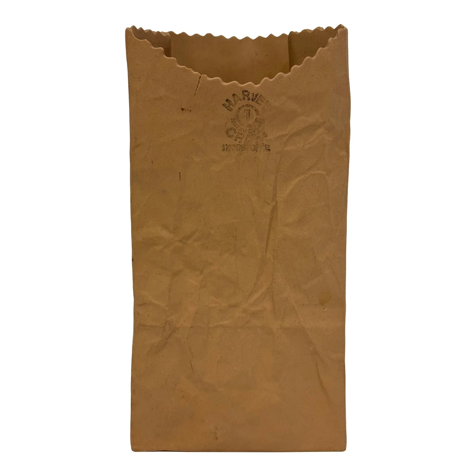 michael-harvey-ceramic-brown-paper-bag-pop-art-sculpture-1970s-4474