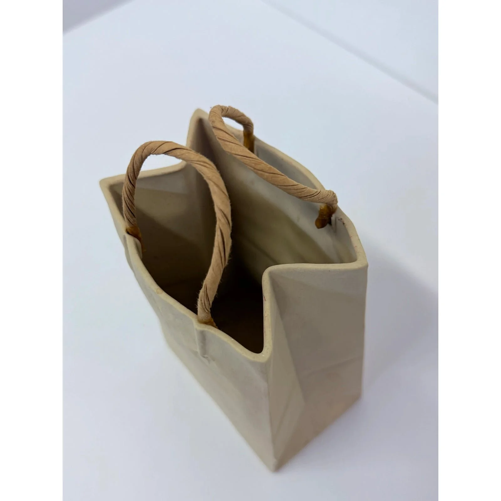 michael-harvey-ceramic-brown-paper-bag-with-handles-pop-art-sculpture-1970s-2397