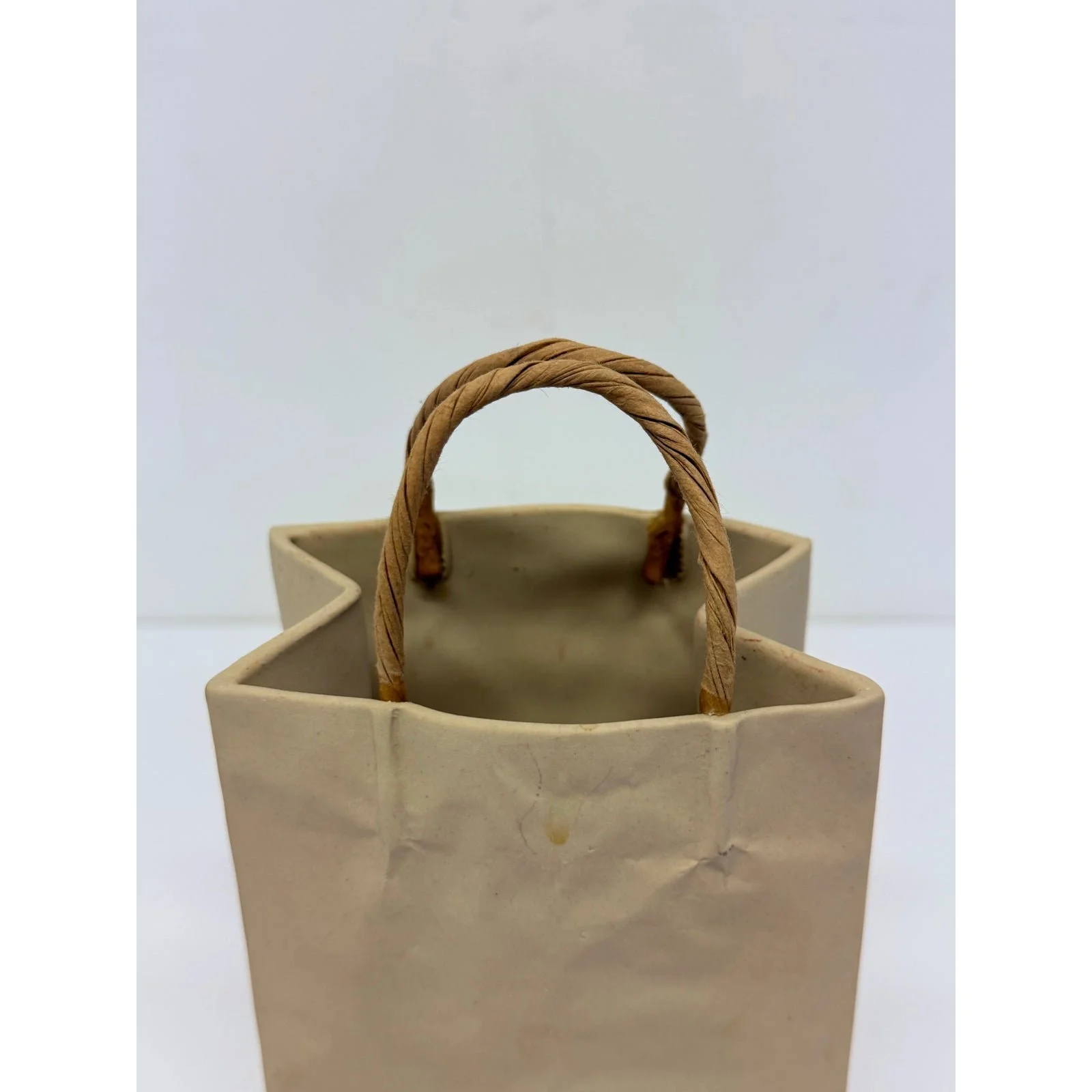 michael-harvey-ceramic-brown-paper-bag-with-handles-pop-art-sculpture-1970s-6254