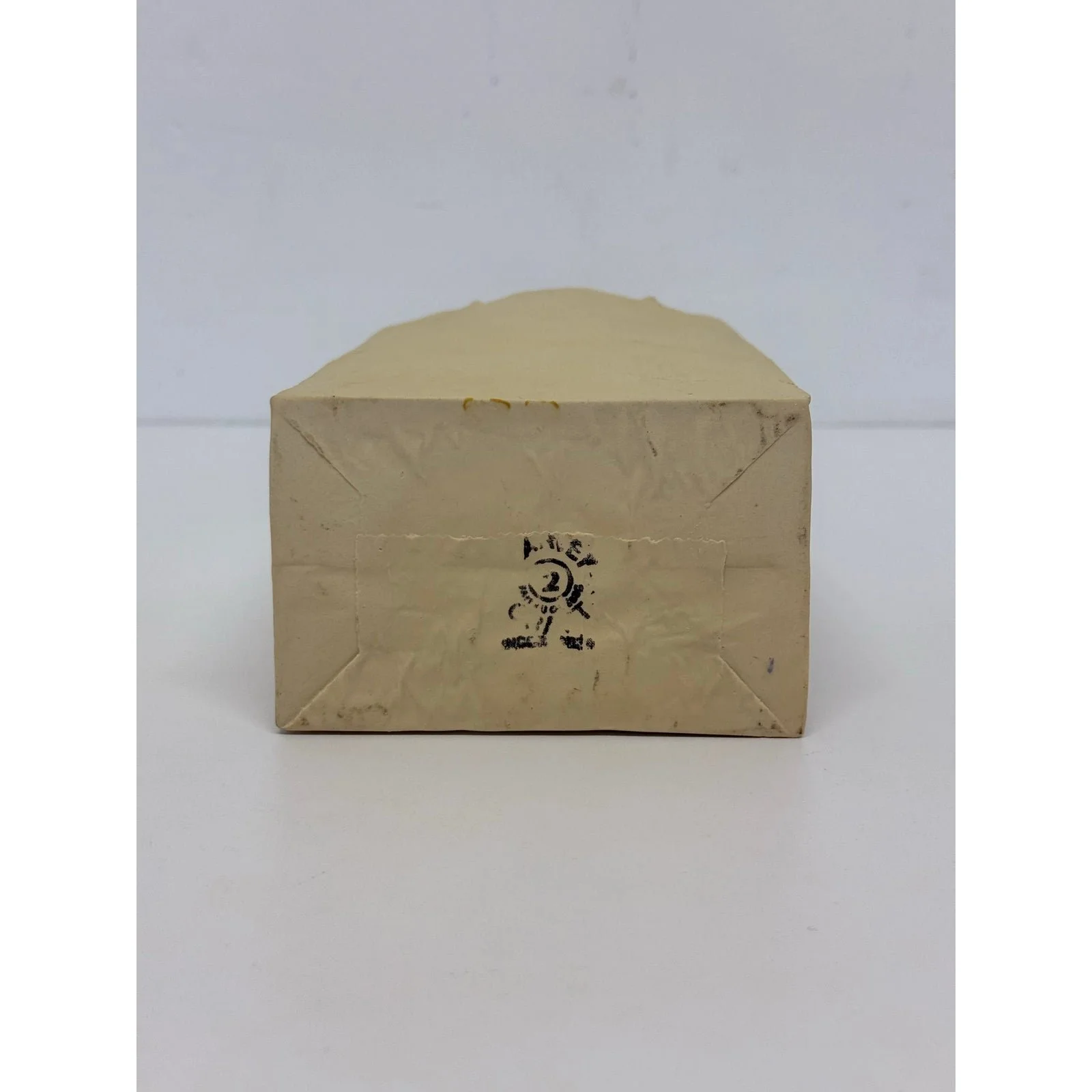 michael-harvey-ceramic-brown-paper-bag-with-handles-pop-art-sculpture-1970