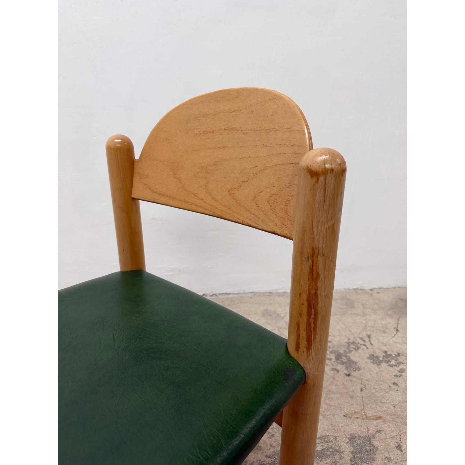 hank-loewenstein-green-naugahyde-and-oak-frame-padova-dining-or-side-chair-1153