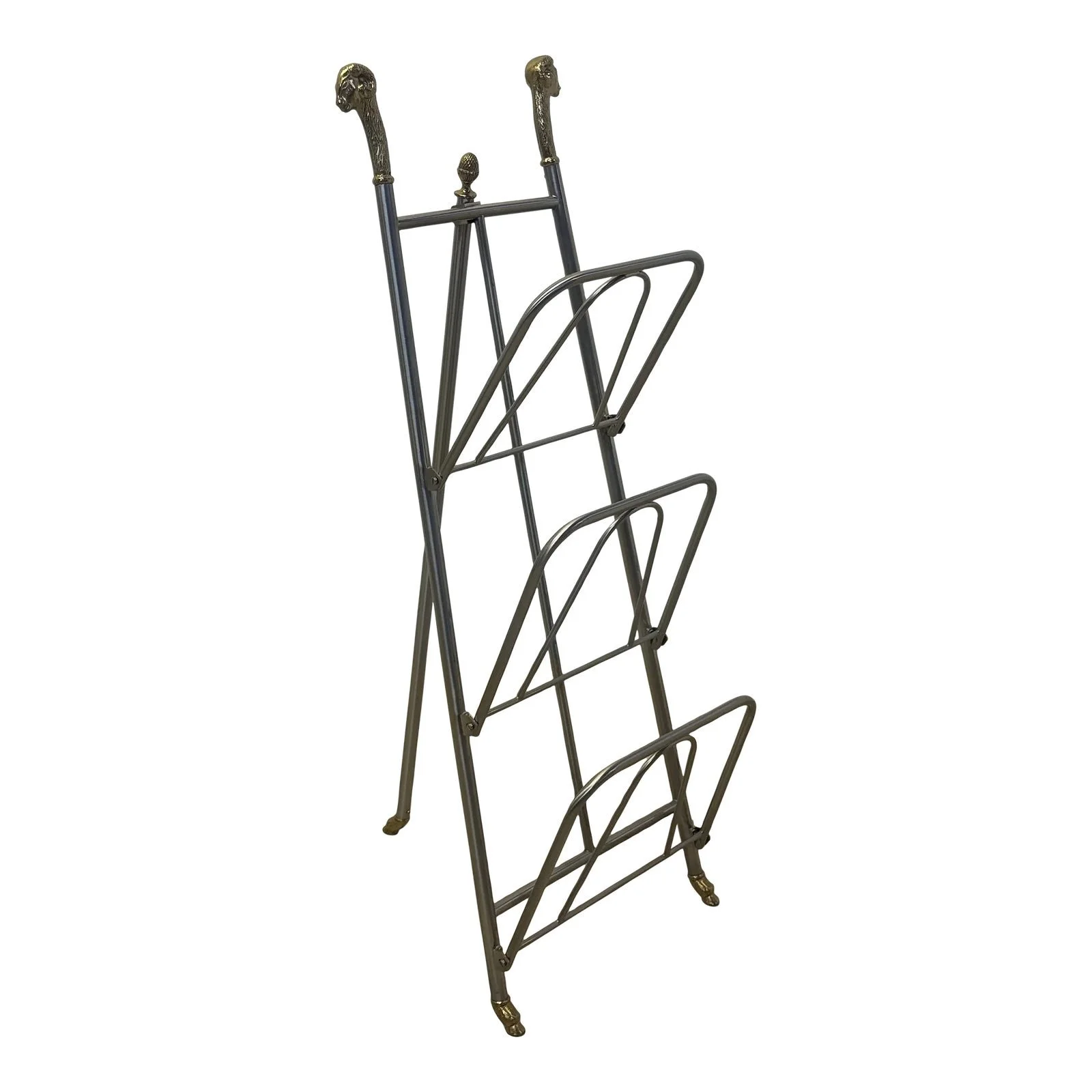 maison-jansen-style-steel-and-brass-rams-head-and-feet-magazine-rack-italy-6550