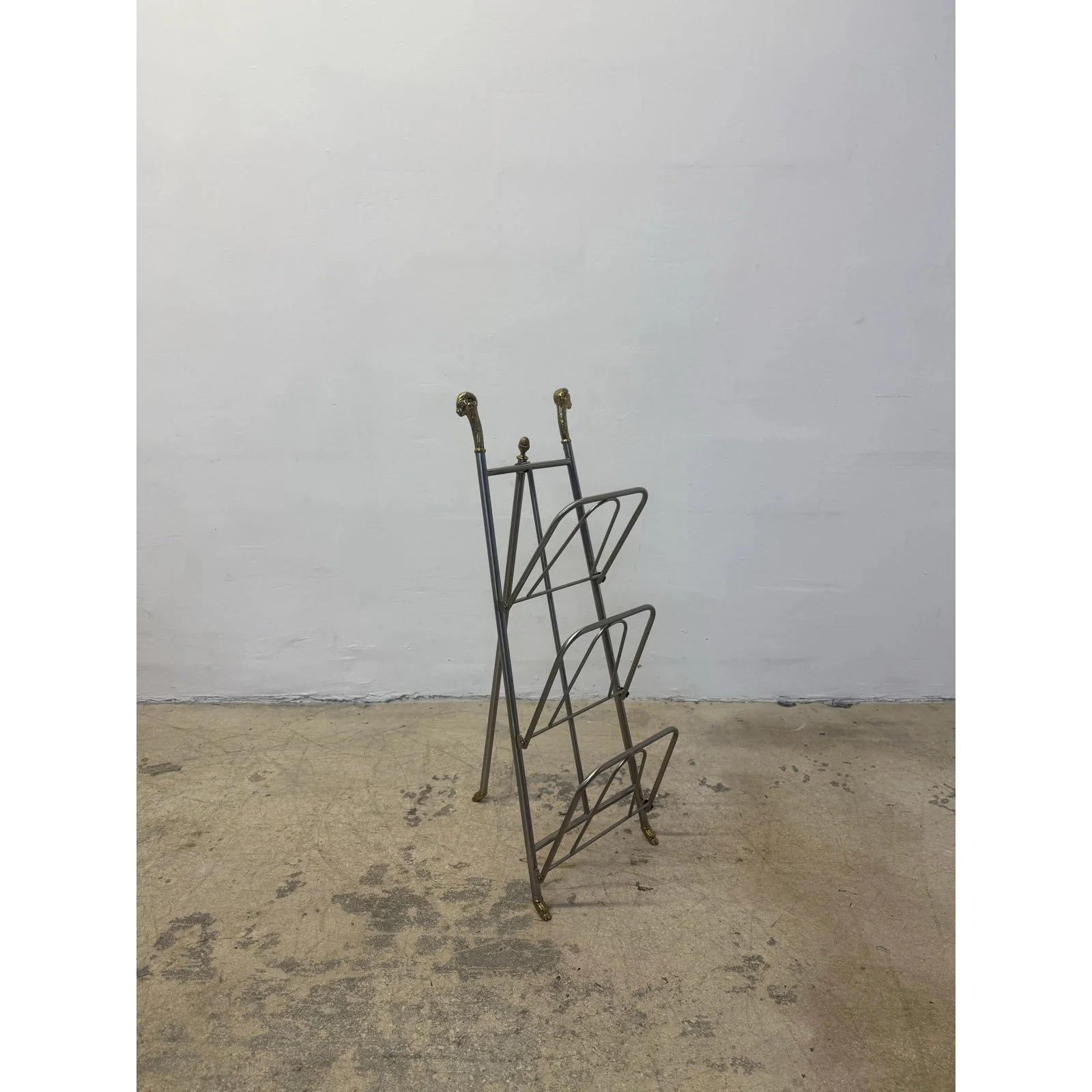 maison-jansen-style-steel-and-brass-rams-head-and-feet-magazine-rack-italy-6721
