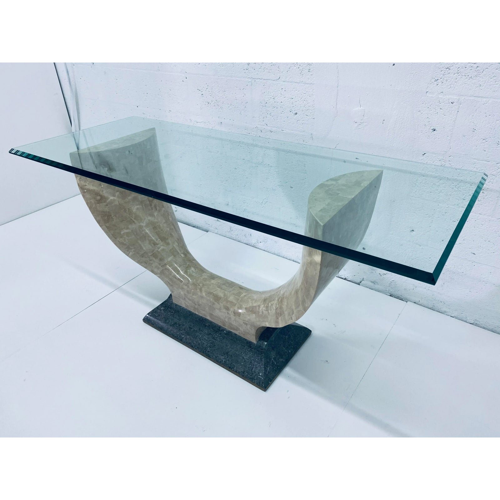 maitland-smith-tessellated-stone-console-table-with-beveled-glass-top-0982
