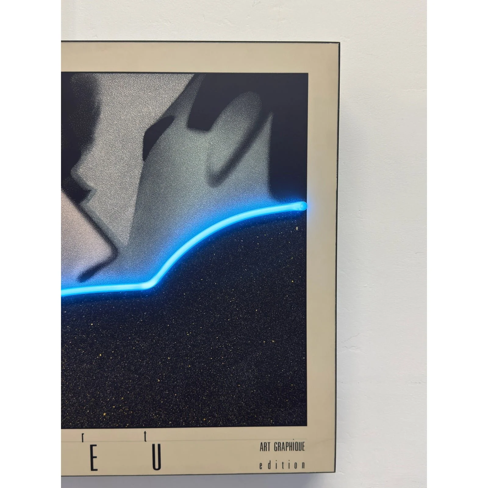 hubert-pattieu-the-kiss-print-with-blue-neon-accent-wall-art-sculpture-1985-8284