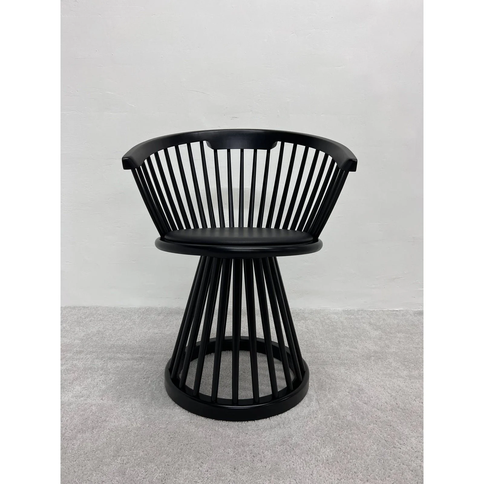tom-dixon-black-fan-dining-chair-with-leather-seat-pad-2242
