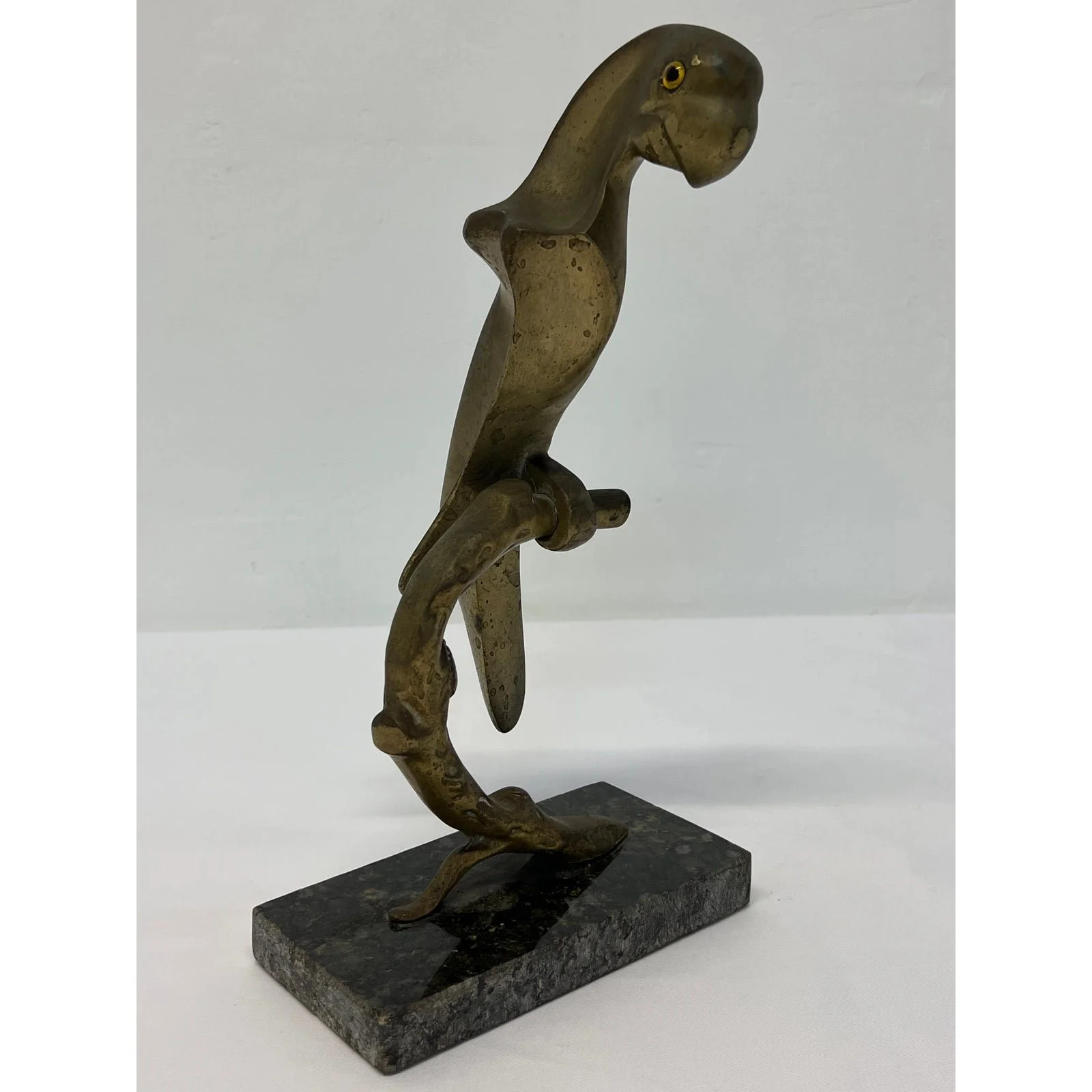 brazilian-mid-century-modern-bronze-macaw-parrot-sculpture-on-granite-base-7481