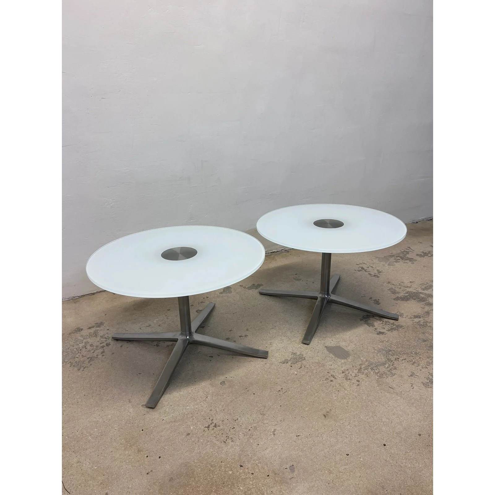 pearson-lloyd-bobs-side-tables-with-round-glass-tops-for-coalesse-2361