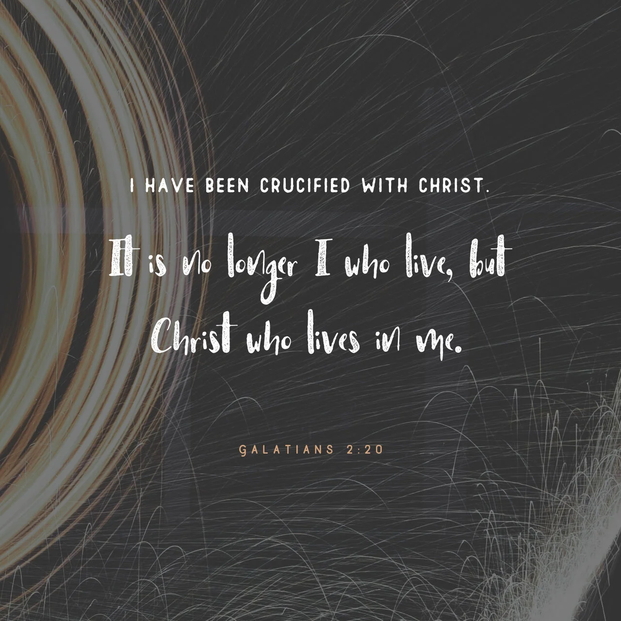 It is Christ who lives in me - Galatians 2:20