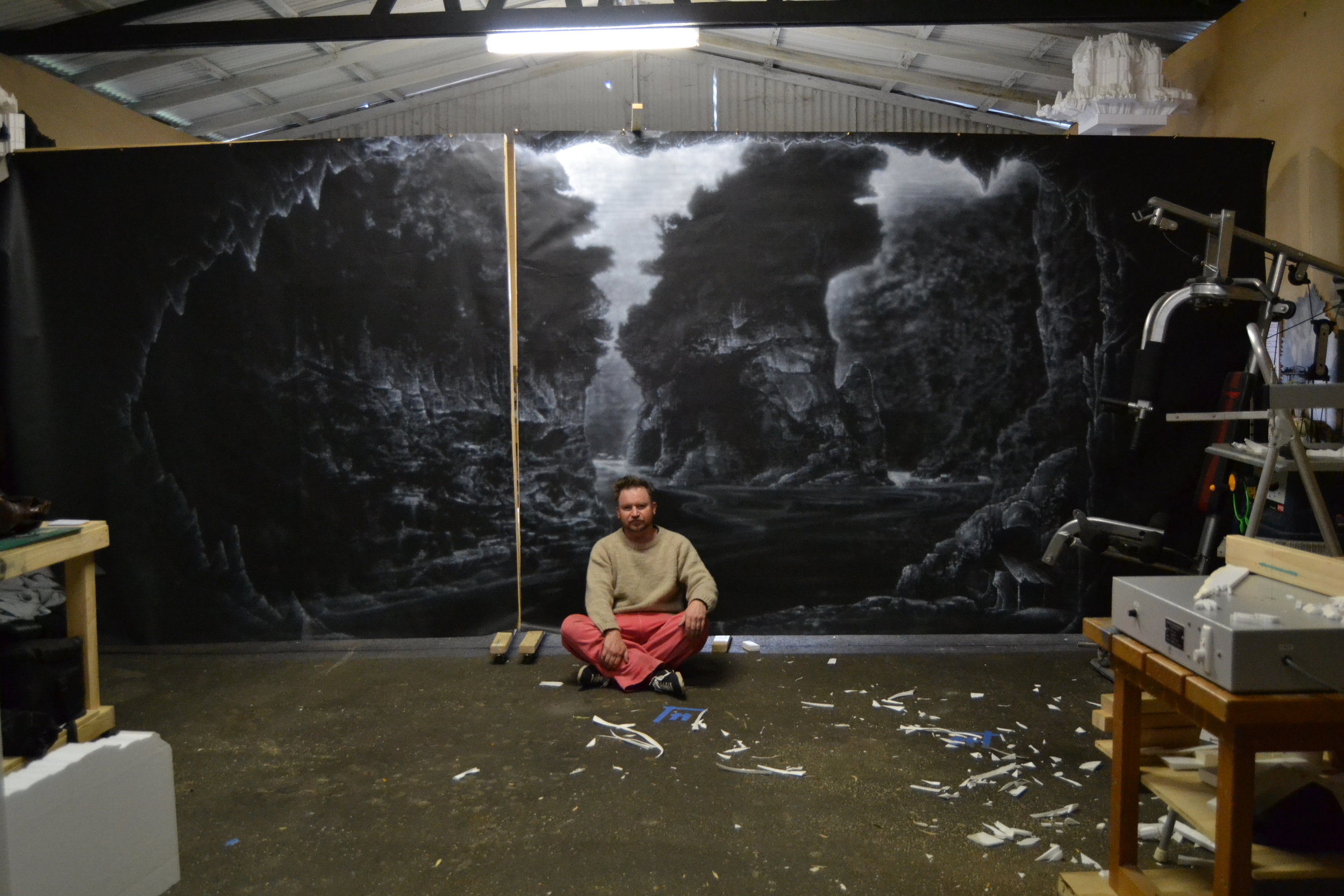 Painting back two walls 2011.JPG