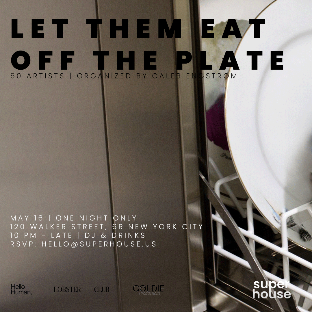'Let Them Eat Off The Plate', Super House Gallery, New York
