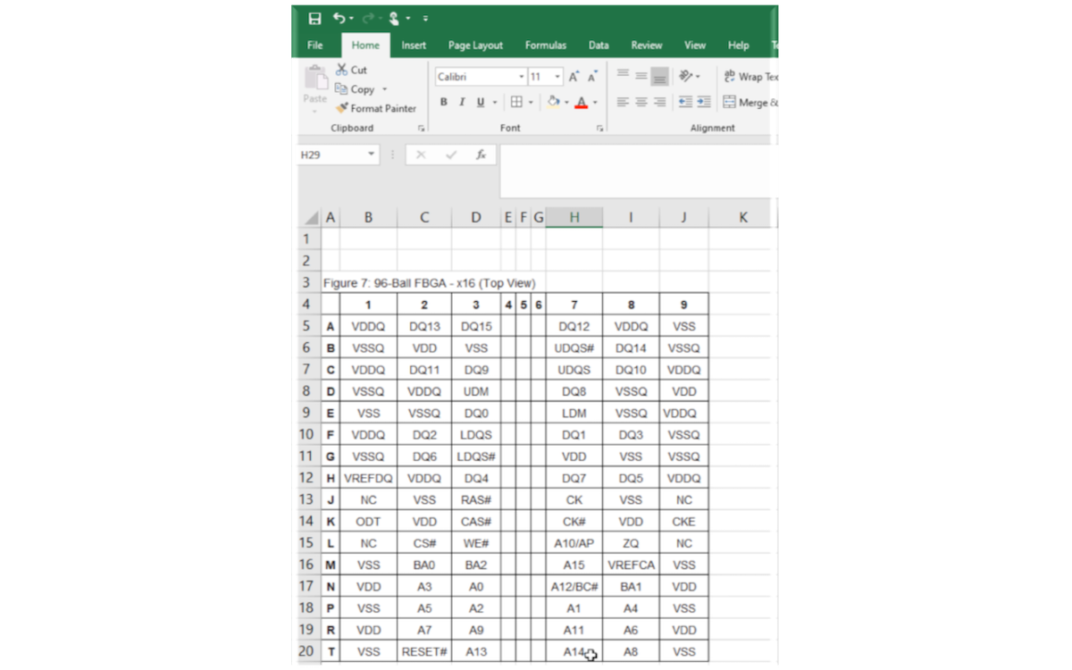 Able2Extract converts PDF data sheet to spreadsheet PinList ⤵