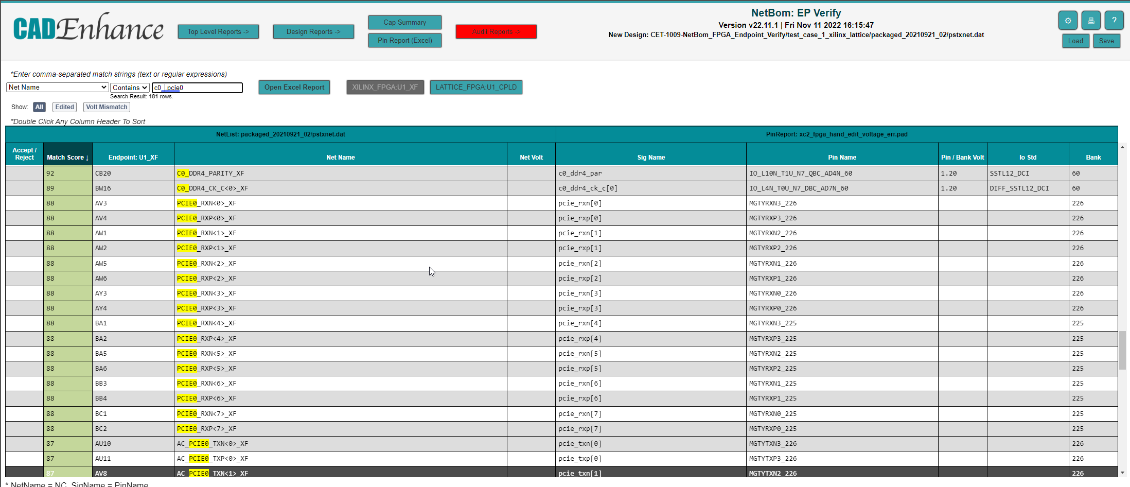 U1_CPLD Lattice Verification Report