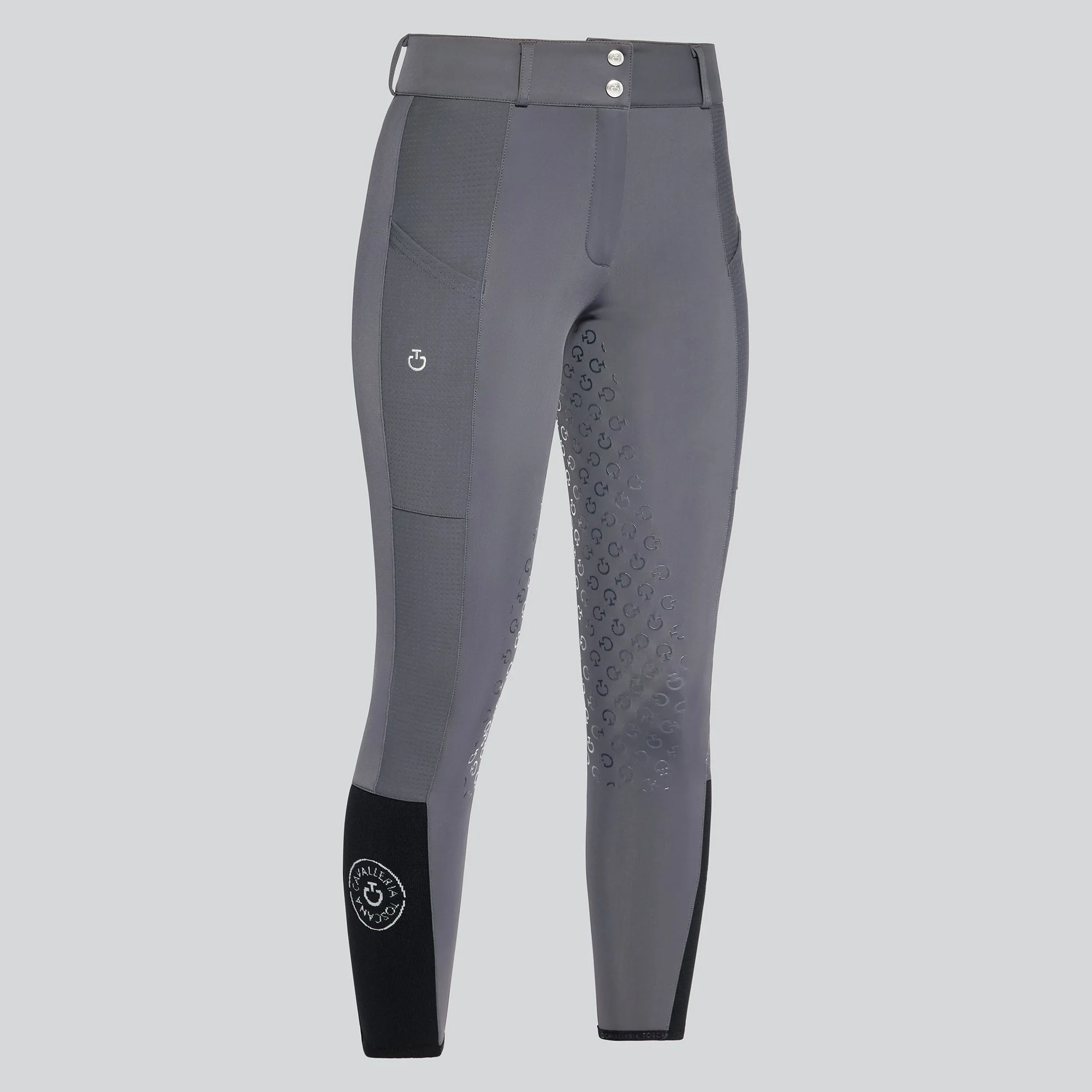 Cavalleria Toscana Perforated Insert Full Grip Breeches - Mørk grå