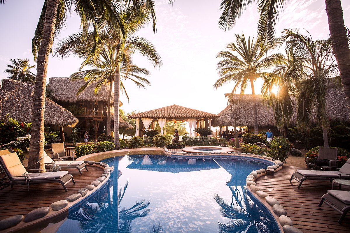 Pool | Golden Hour | Present Moment Retreat | Boutique Hotel | Spa Resort |Yoga Retreat | Restaurant | Playa Troncones Mexico | Chris Hannant Photography.jpg
